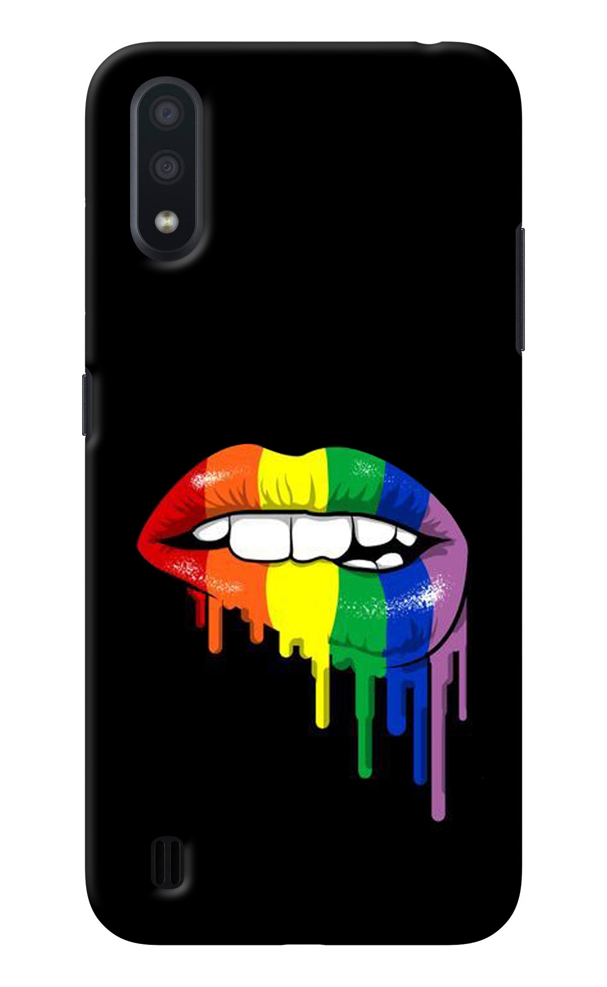 Lips Biting Samsung M01 Back Cover