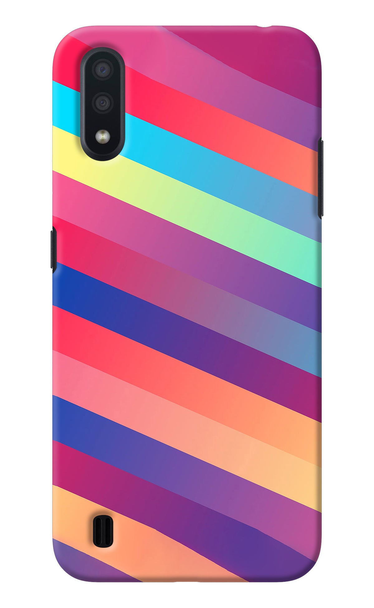 Stripes color Samsung M01 Back Cover