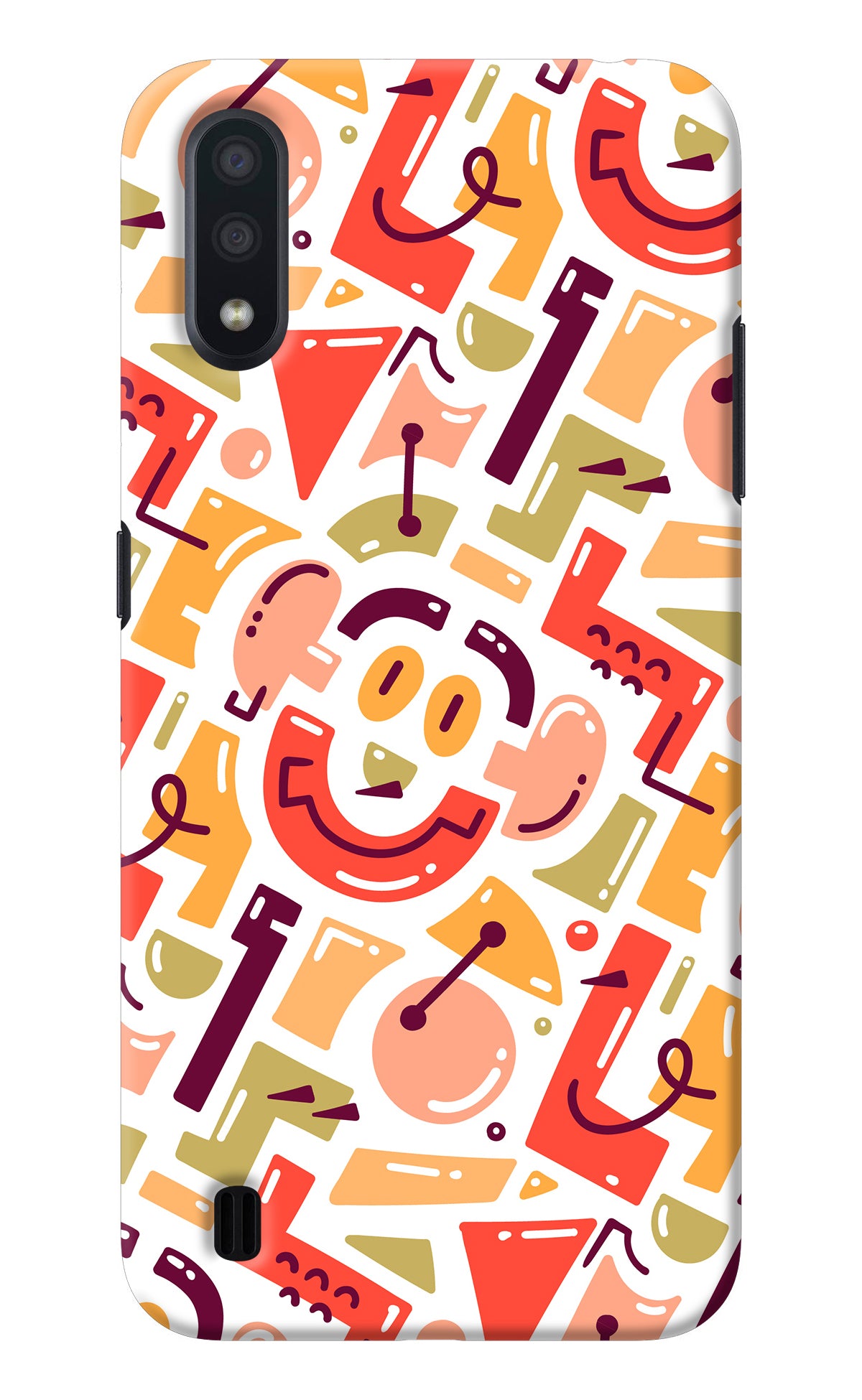 Doodle Pattern Samsung M01 Back Cover