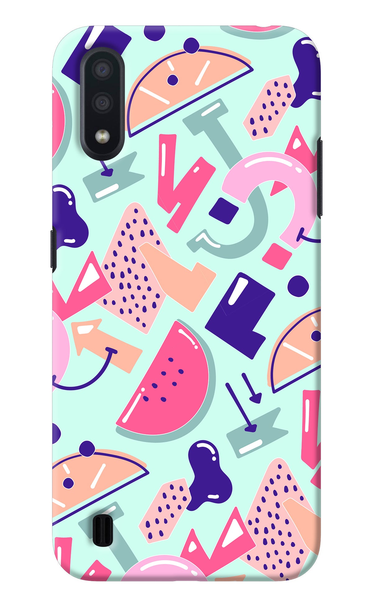 Doodle Pattern Samsung M01 Back Cover