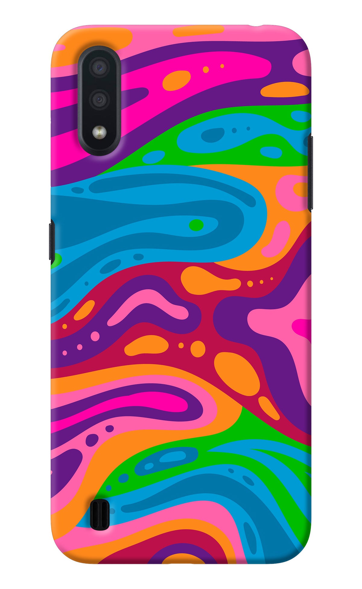 Trippy Pattern Samsung M01 Back Cover