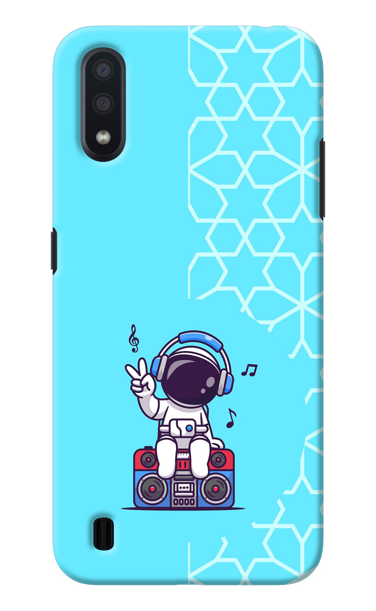 Cute Astronaut Chilling Samsung M01 Back Cover