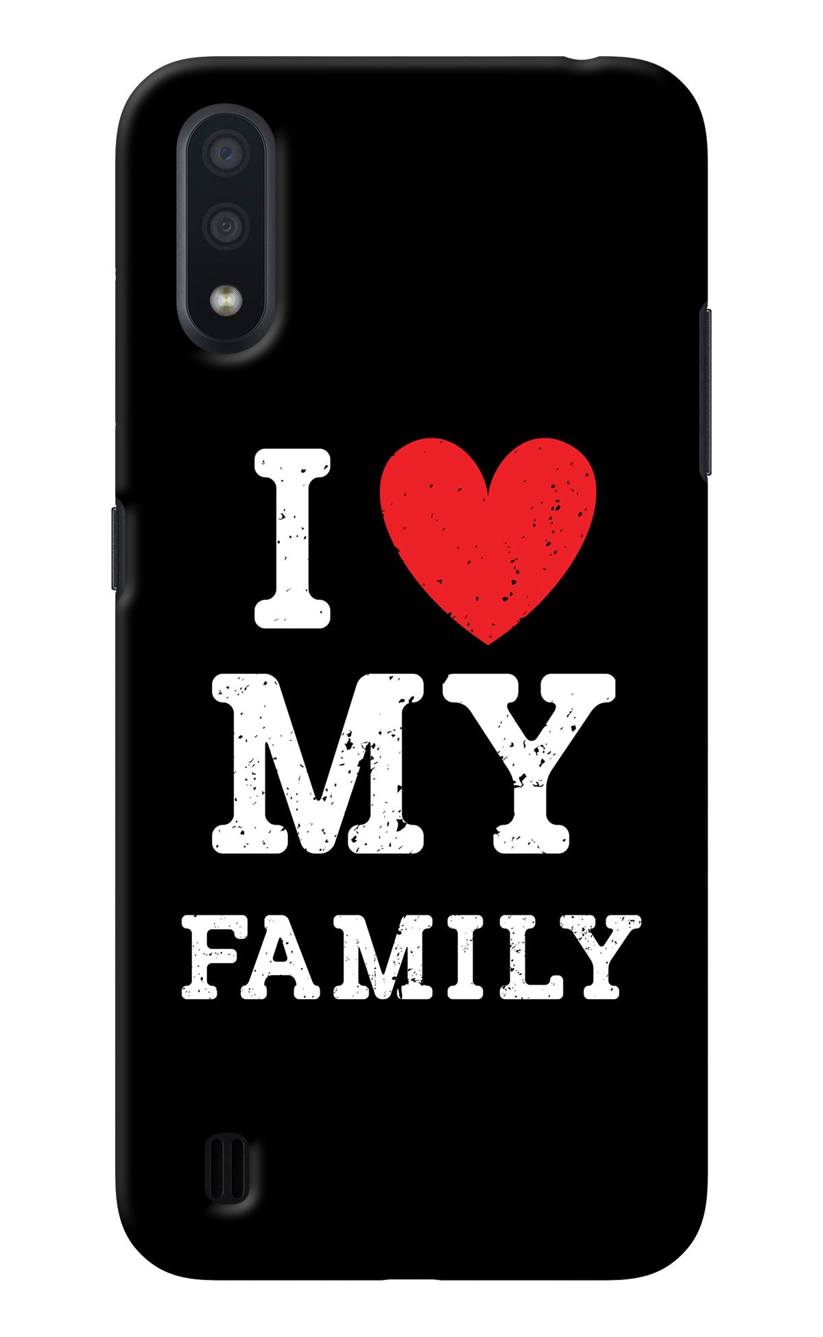 I Love My Family Samsung M01 Back Cover