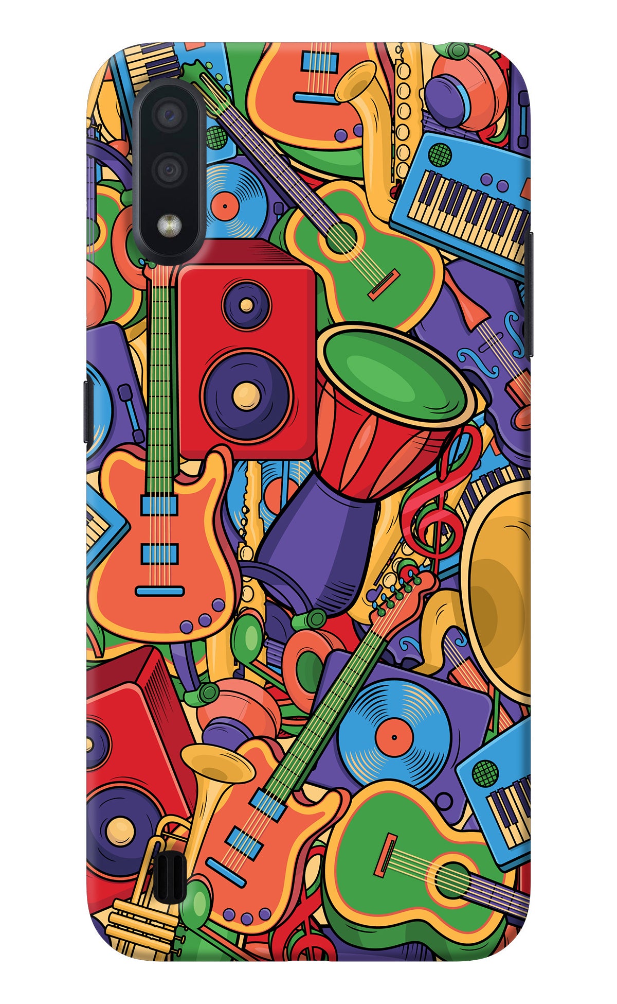 Music Instrument Doodle Samsung M01 Back Cover