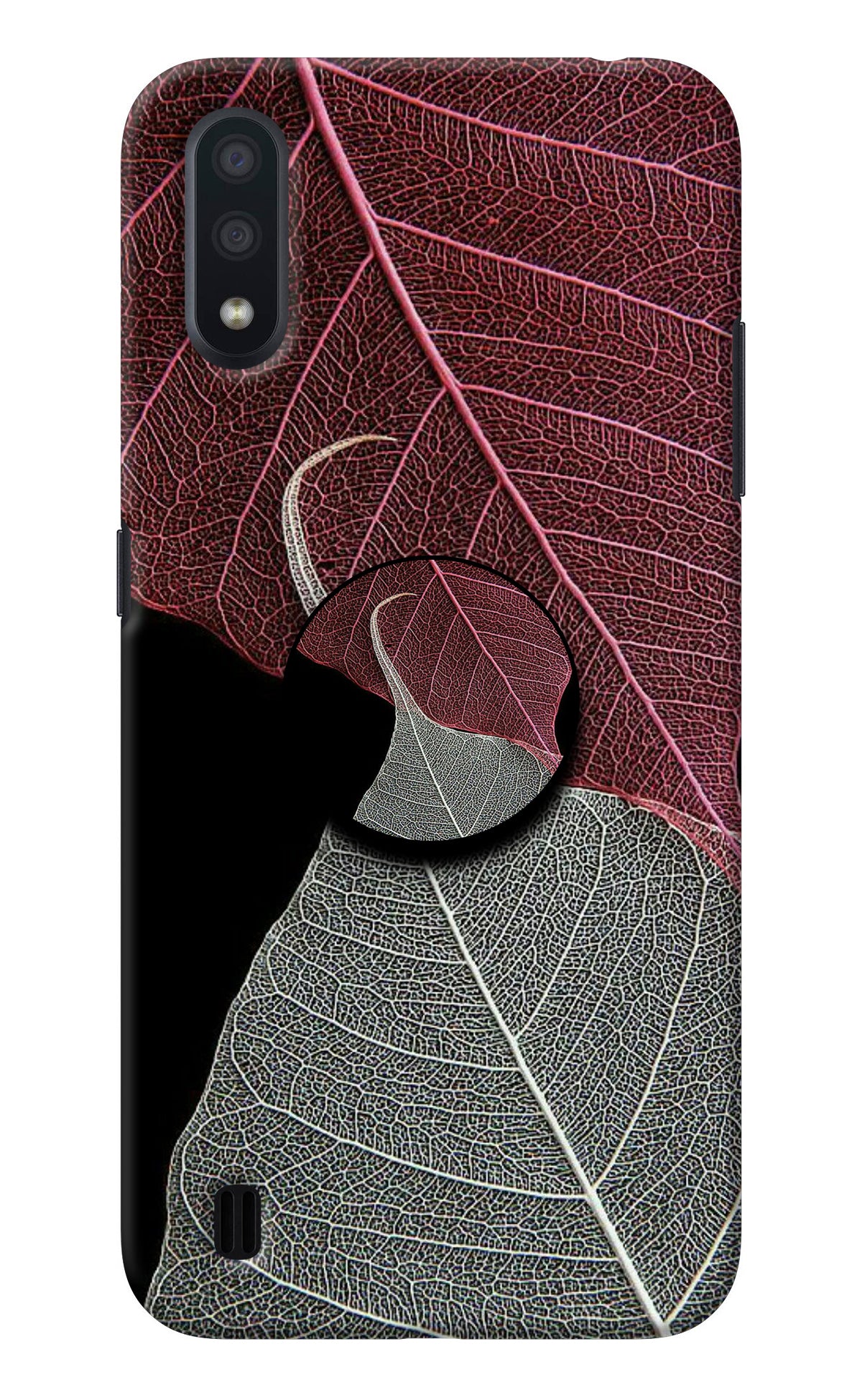 Leaf Pattern Samsung M01 Pop Case