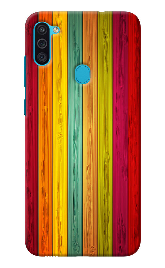 Multicolor Wooden Samsung M11 Back Cover