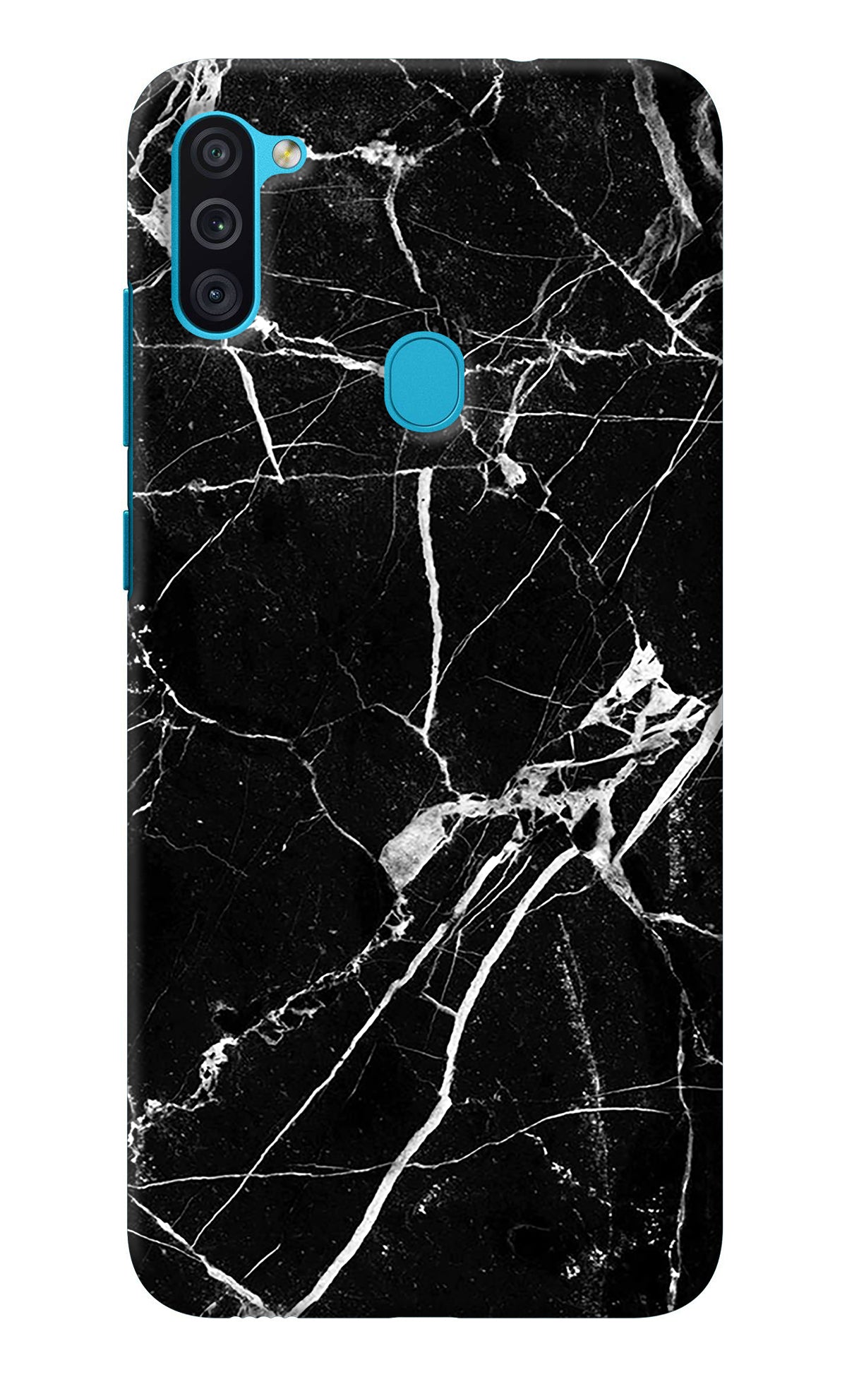 Black Marble Pattern Samsung M11 Back Cover