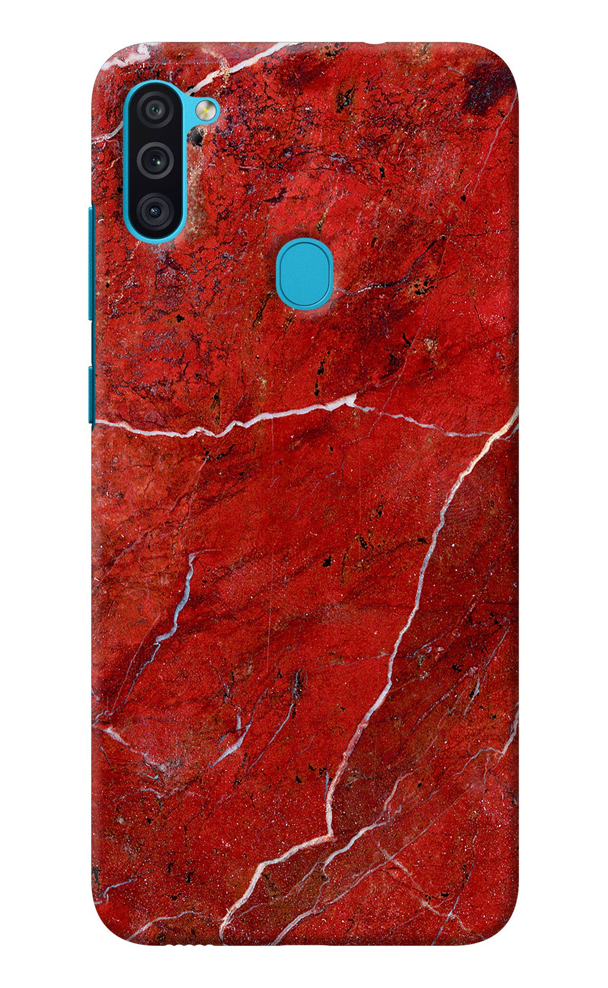 Red Marble Design Samsung M11 Back Cover