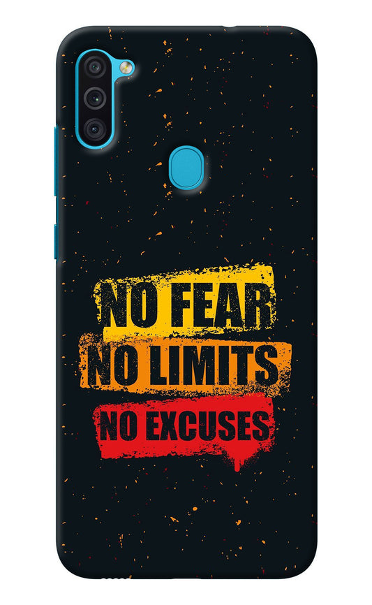 No Fear No Limits No Excuse Samsung M11 Back Cover