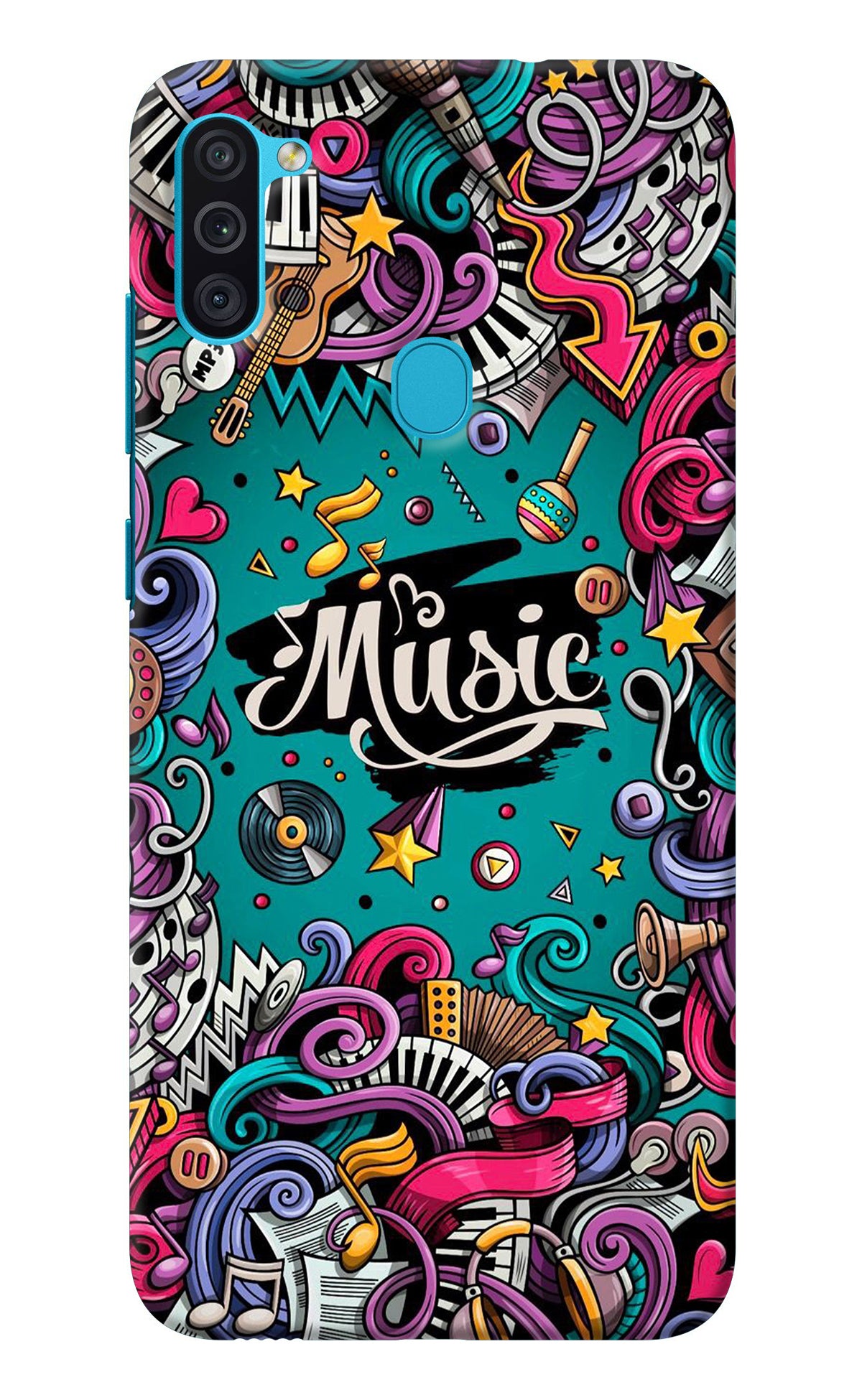 Music Graffiti Samsung M11 Back Cover