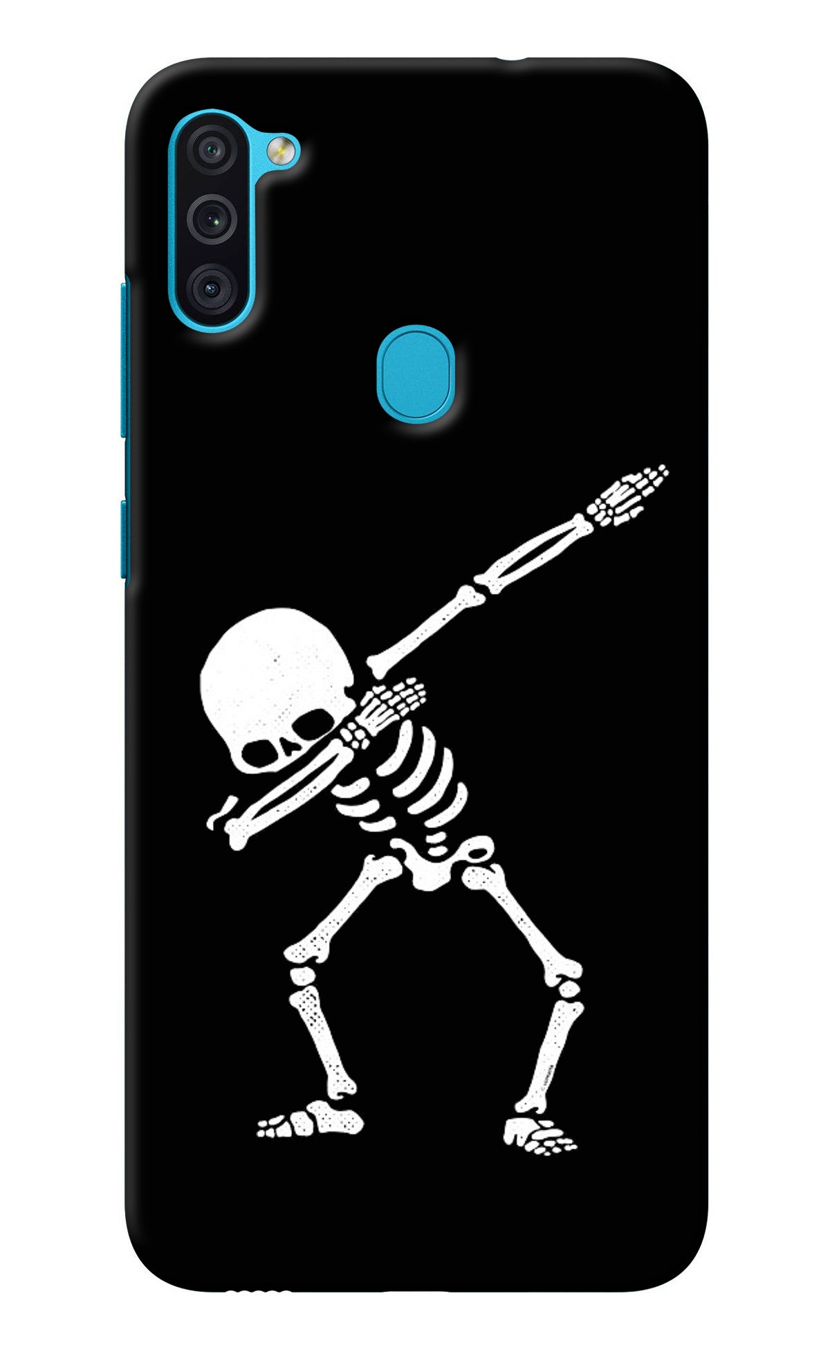 Dabbing Skeleton Art Samsung M11 Back Cover