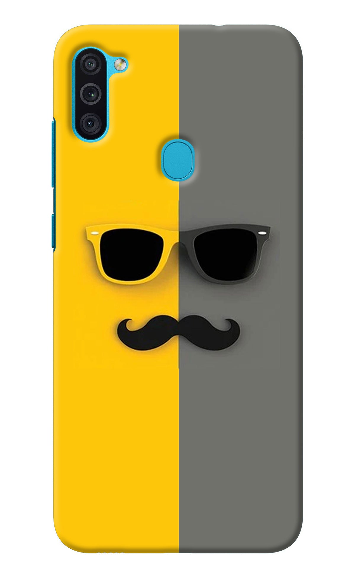 Sunglasses with Mustache Samsung M11 Back Cover
