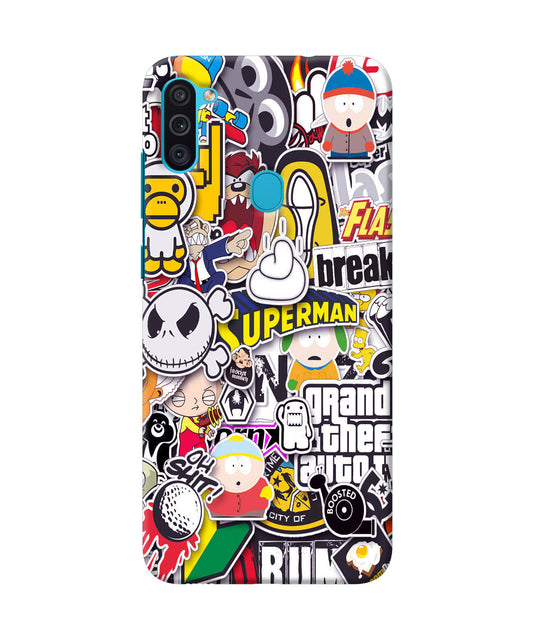 Sticker Bomb Samsung M11 Back Cover