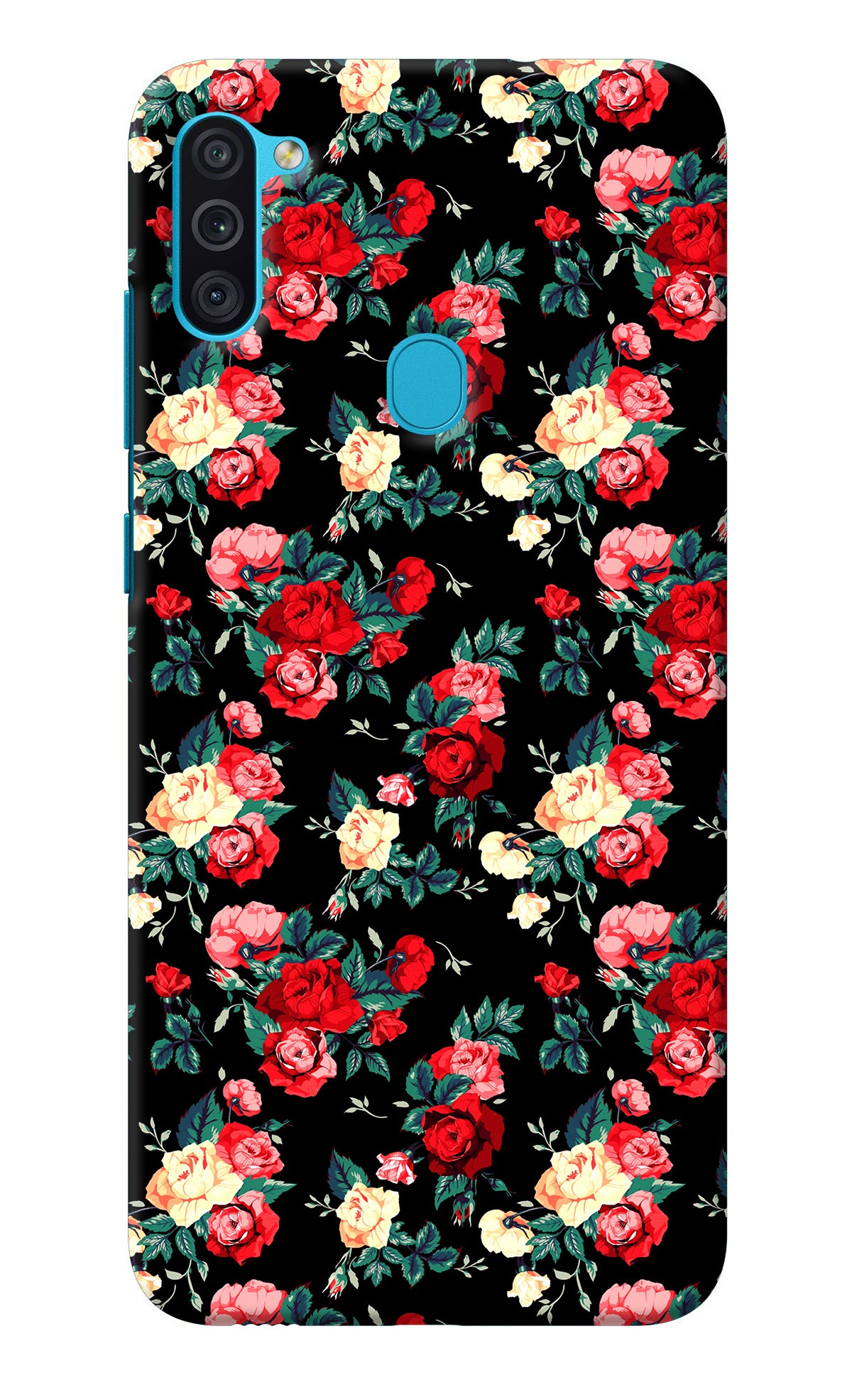 Rose Pattern Samsung M11 Back Cover