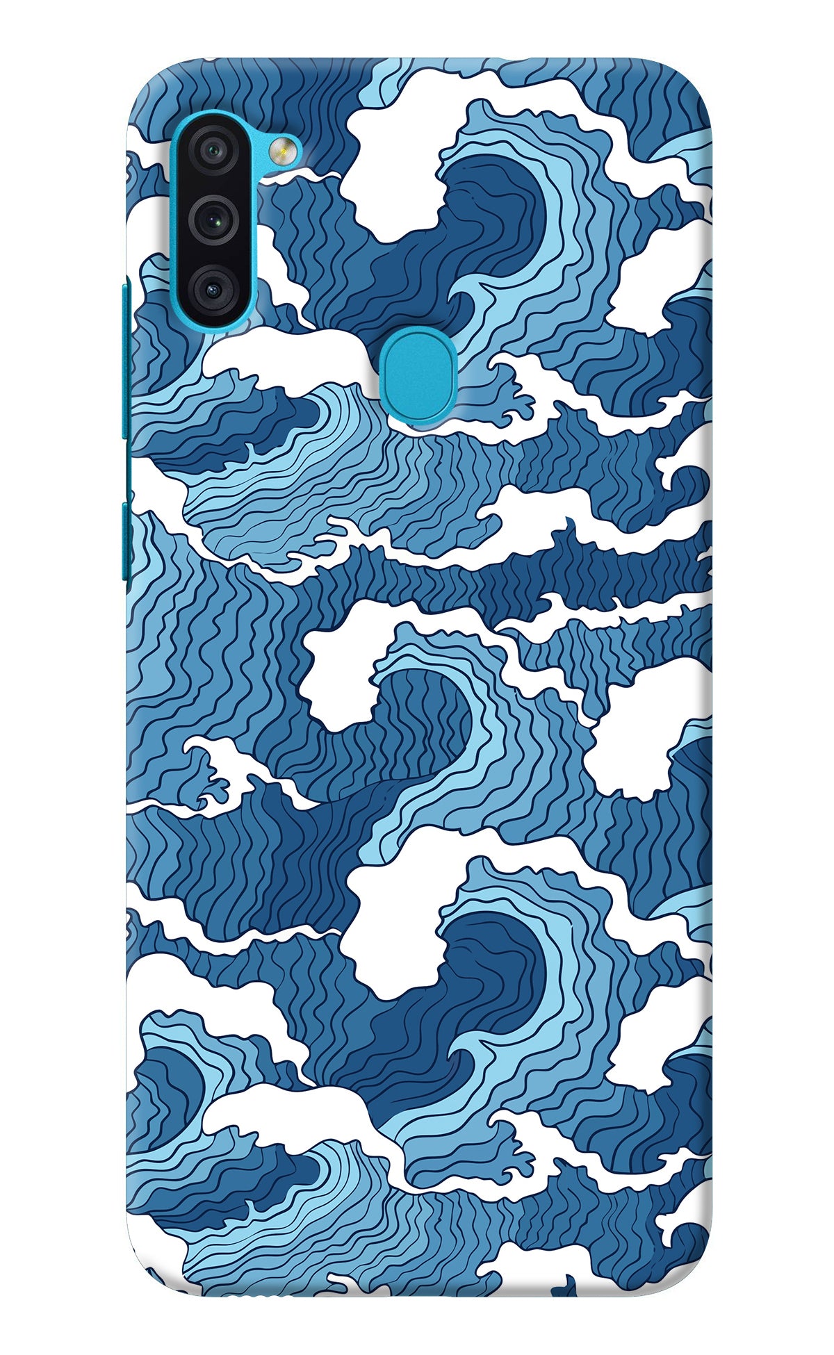 Blue Waves Samsung M11 Back Cover