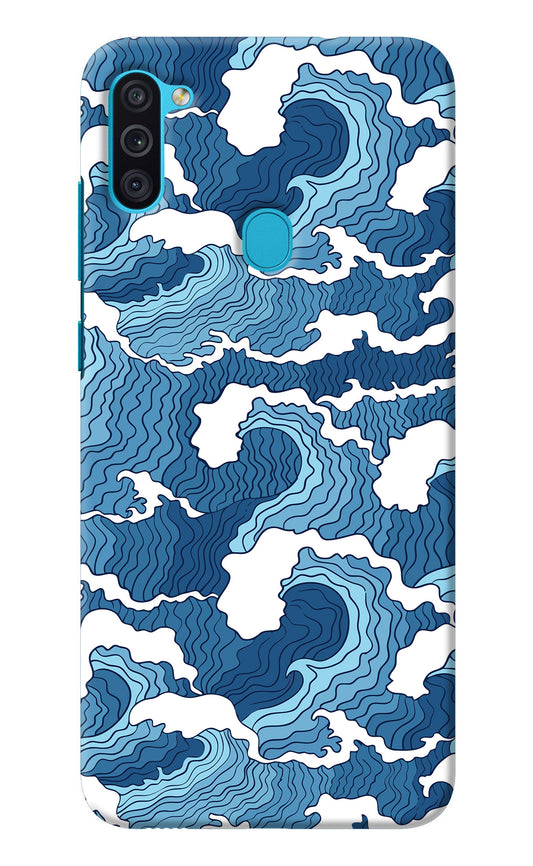 Blue Waves Samsung M11 Back Cover