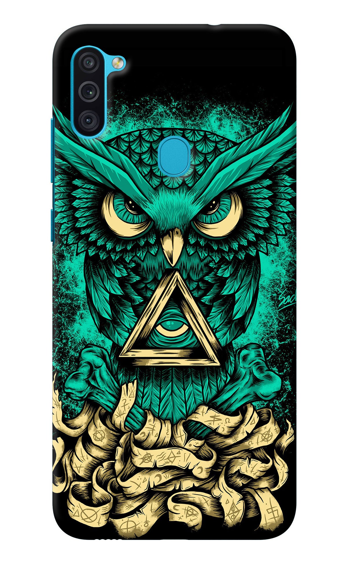 Green Owl Samsung M11 Back Cover