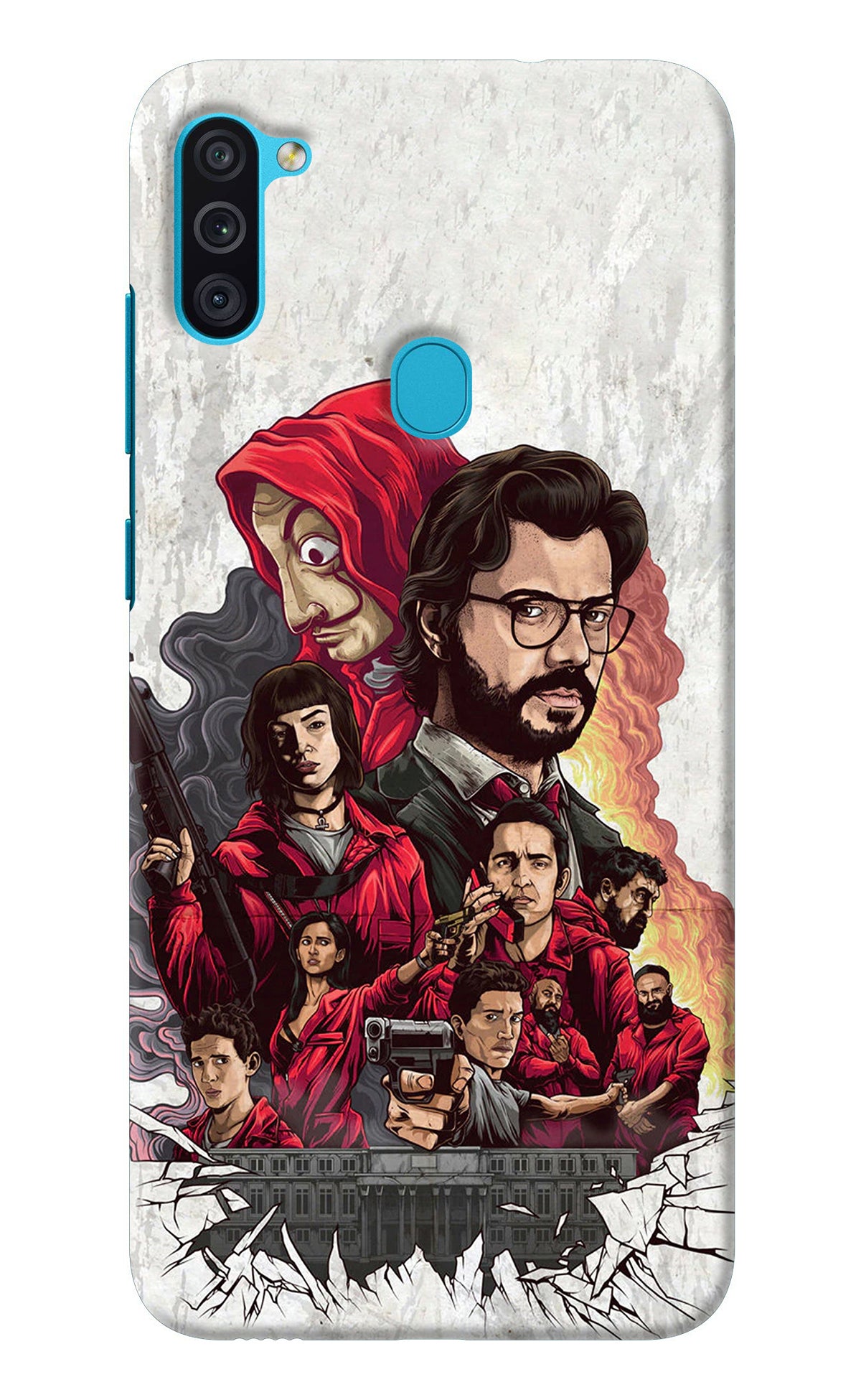 Money Heist Artwork Samsung M11 Back Cover