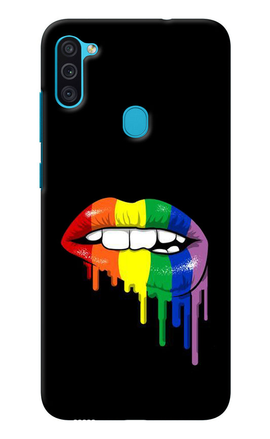 Lips Biting Samsung M11 Back Cover