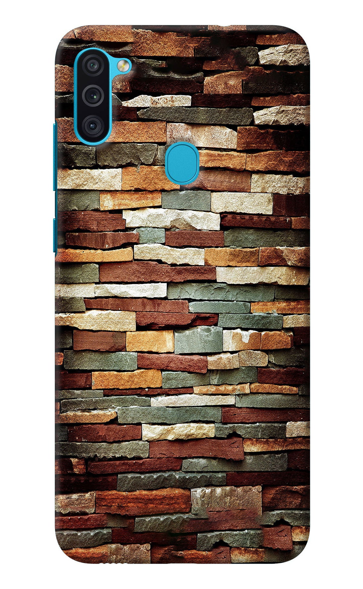 Bricks Pattern Samsung M11 Back Cover