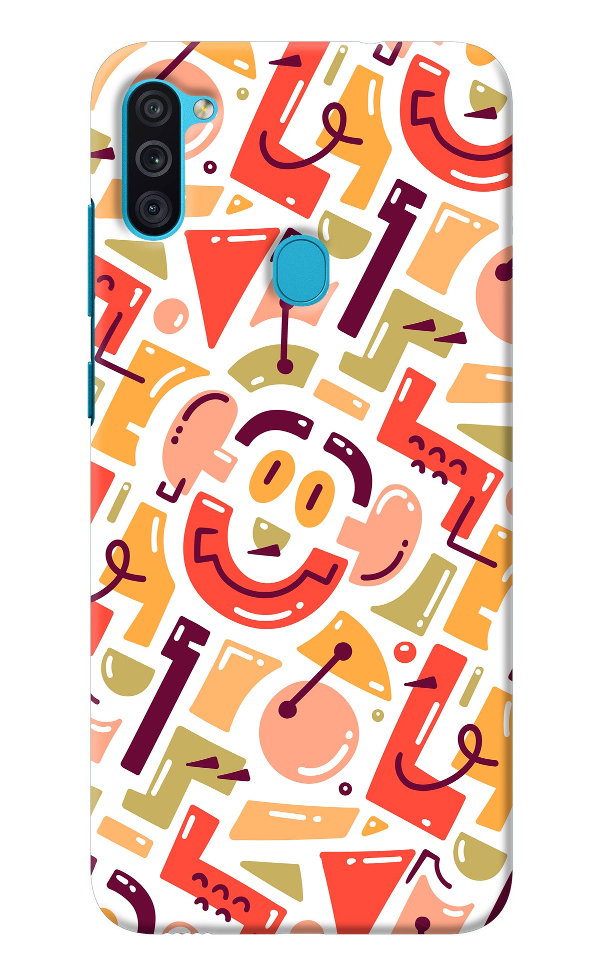 Doodle Pattern Samsung M11 Back Cover