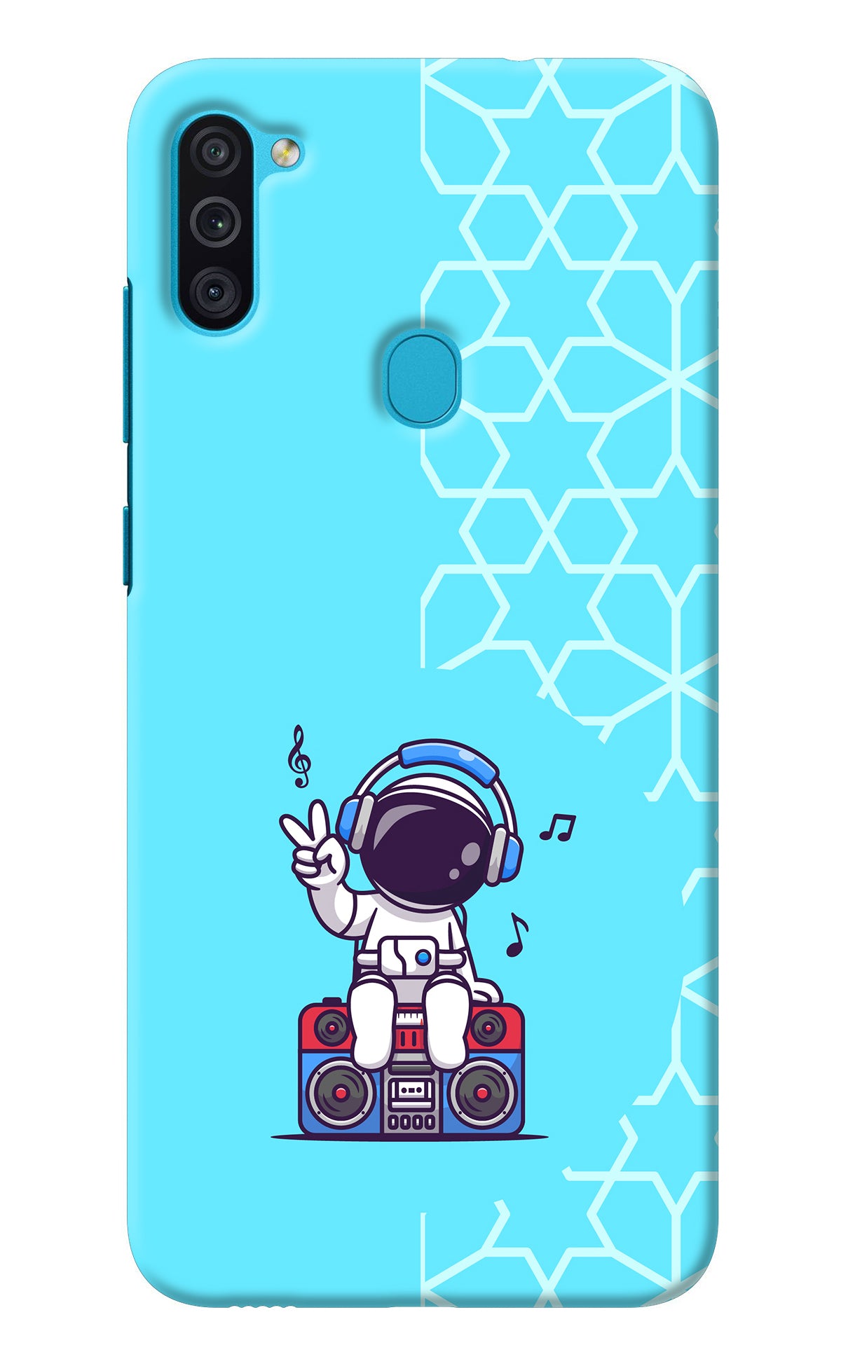 Cute Astronaut Chilling Samsung M11 Back Cover