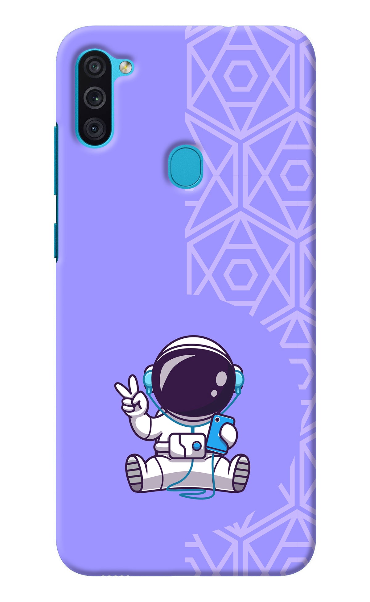 Cute Astronaut Chilling Samsung M11 Back Cover