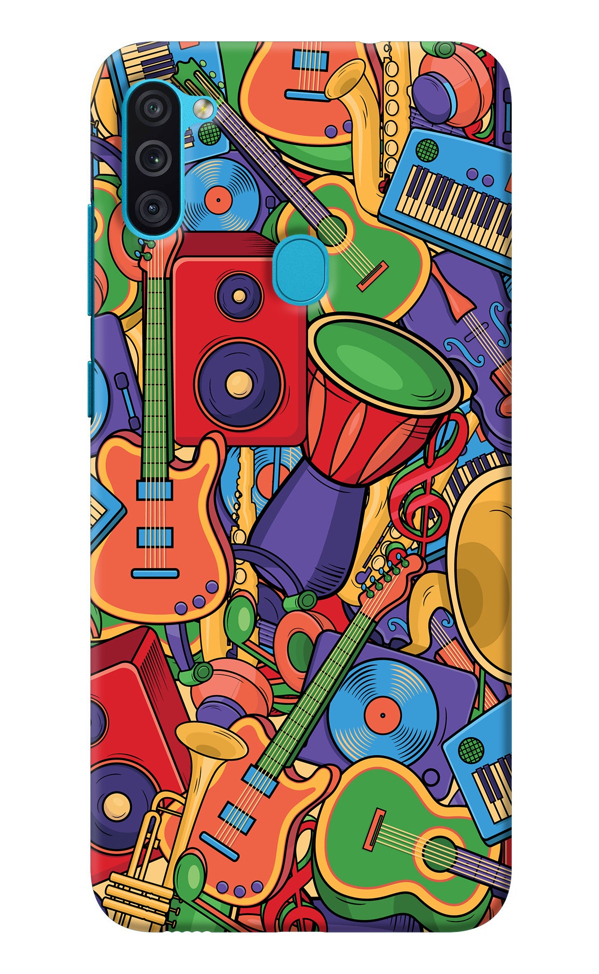 Music Instrument Doodle Samsung M11 Back Cover
