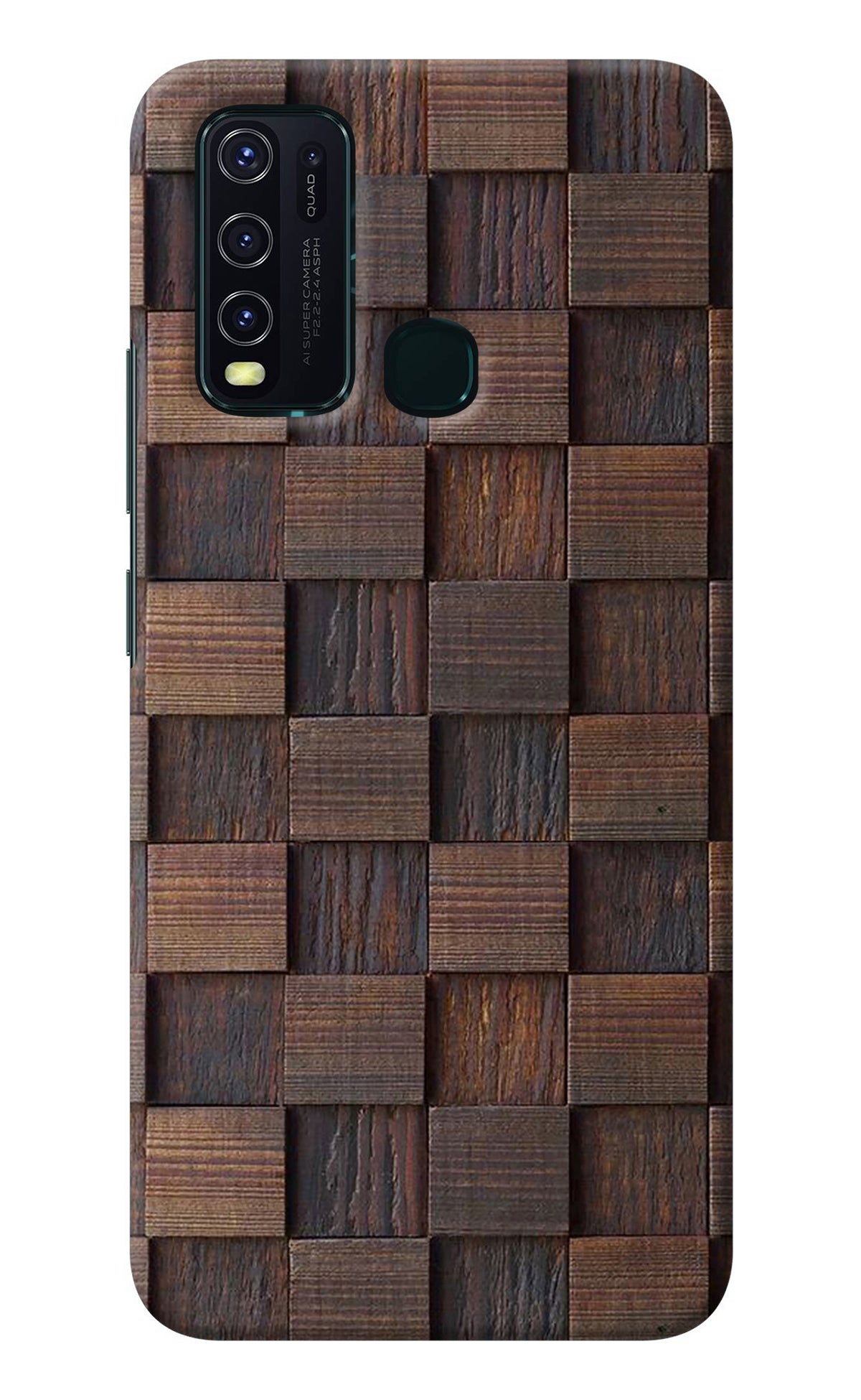 Wooden Cube Design Vivo Y30/Y50 Back Cover