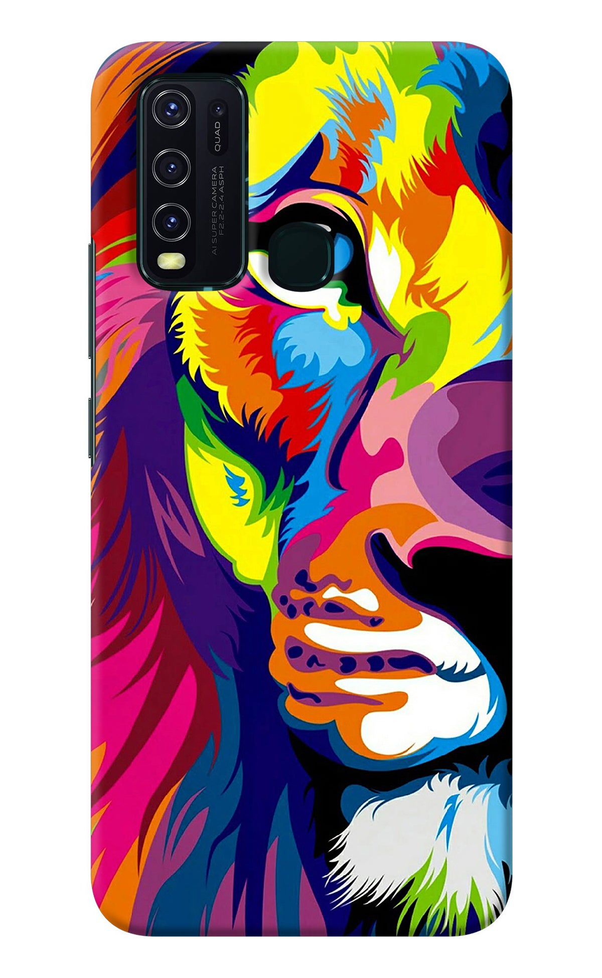 Lion Half Face Vivo Y30/Y50 Back Cover