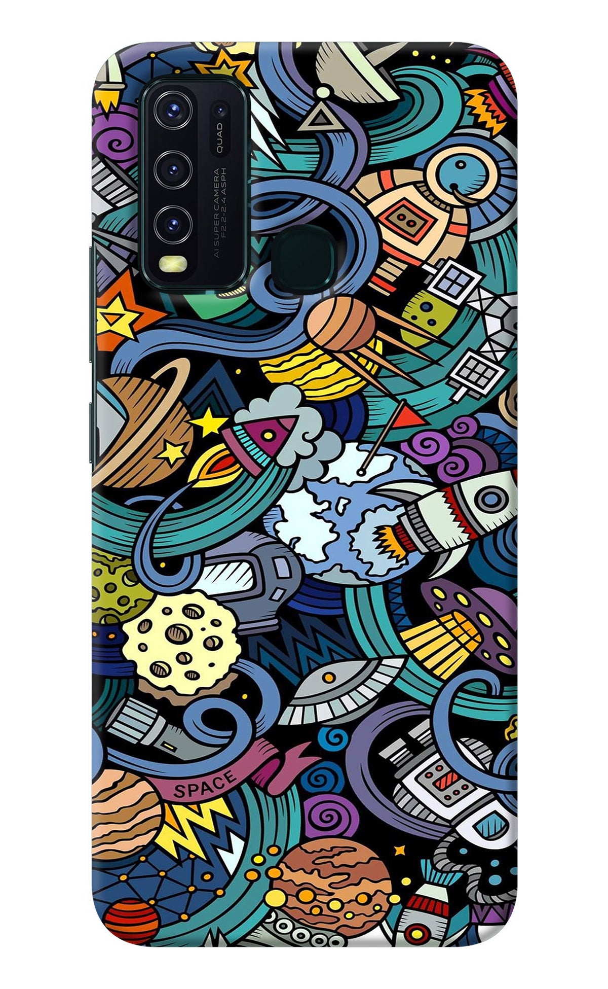 Space Abstract Vivo Y30/Y50 Back Cover