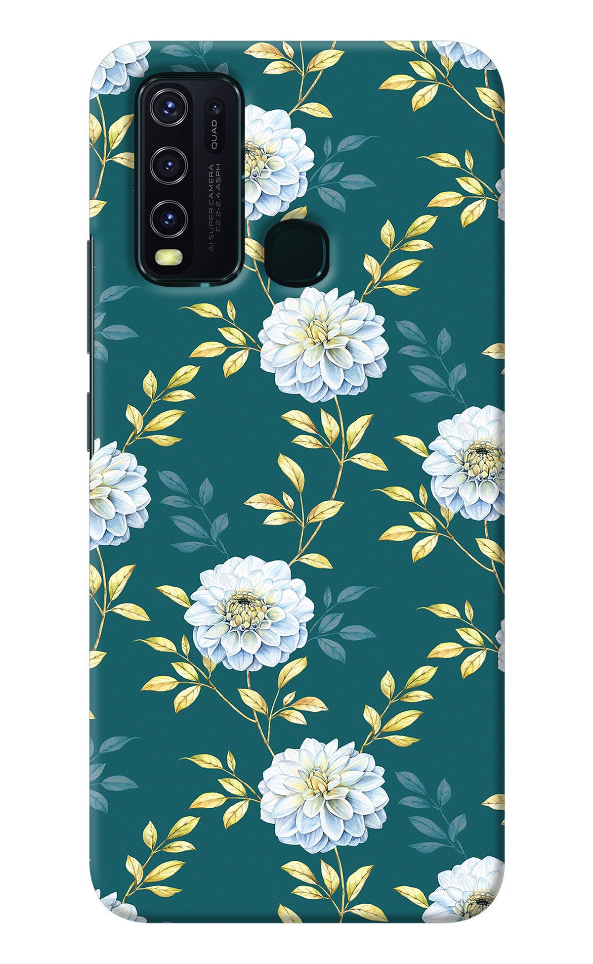 Flowers Vivo Y30/Y50 Back Cover