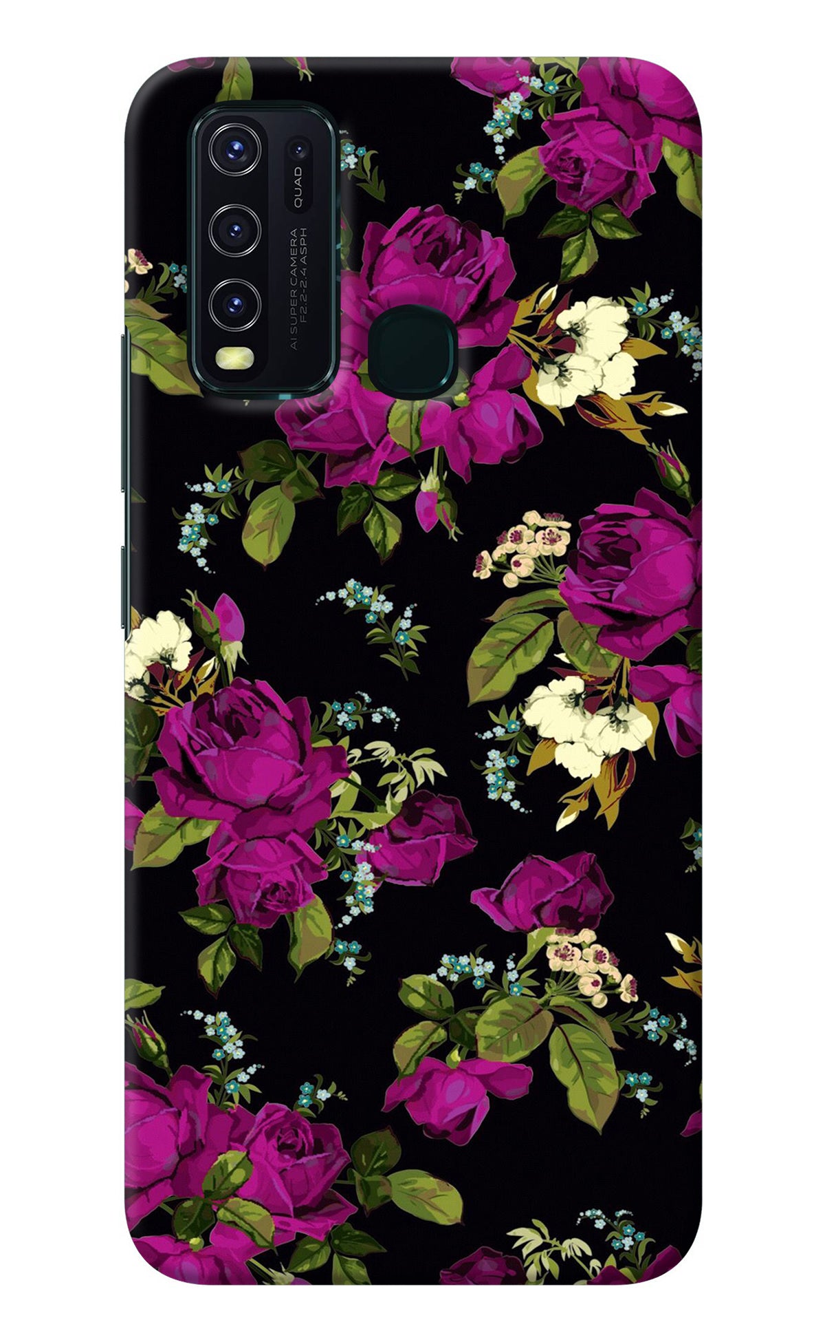 Flowers Vivo Y30/Y50 Back Cover