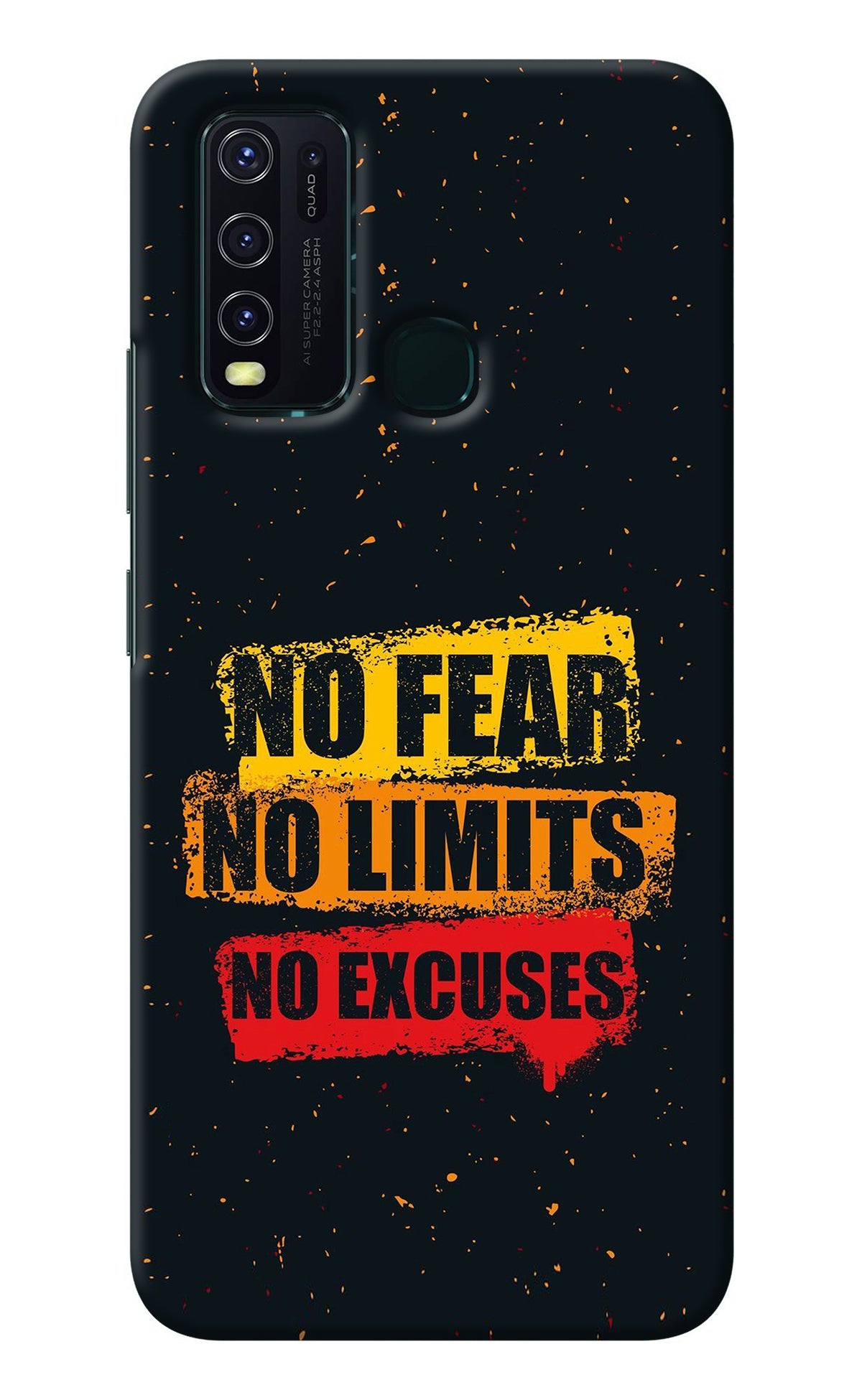 No Fear No Limits No Excuse Vivo Y30/Y50 Back Cover