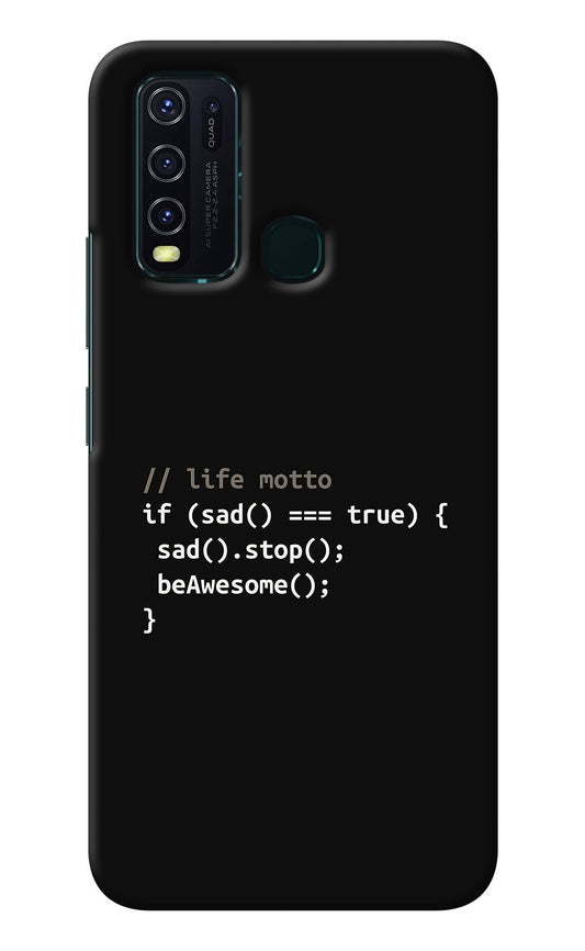 Life Motto Code Vivo Y30/Y50 Back Cover