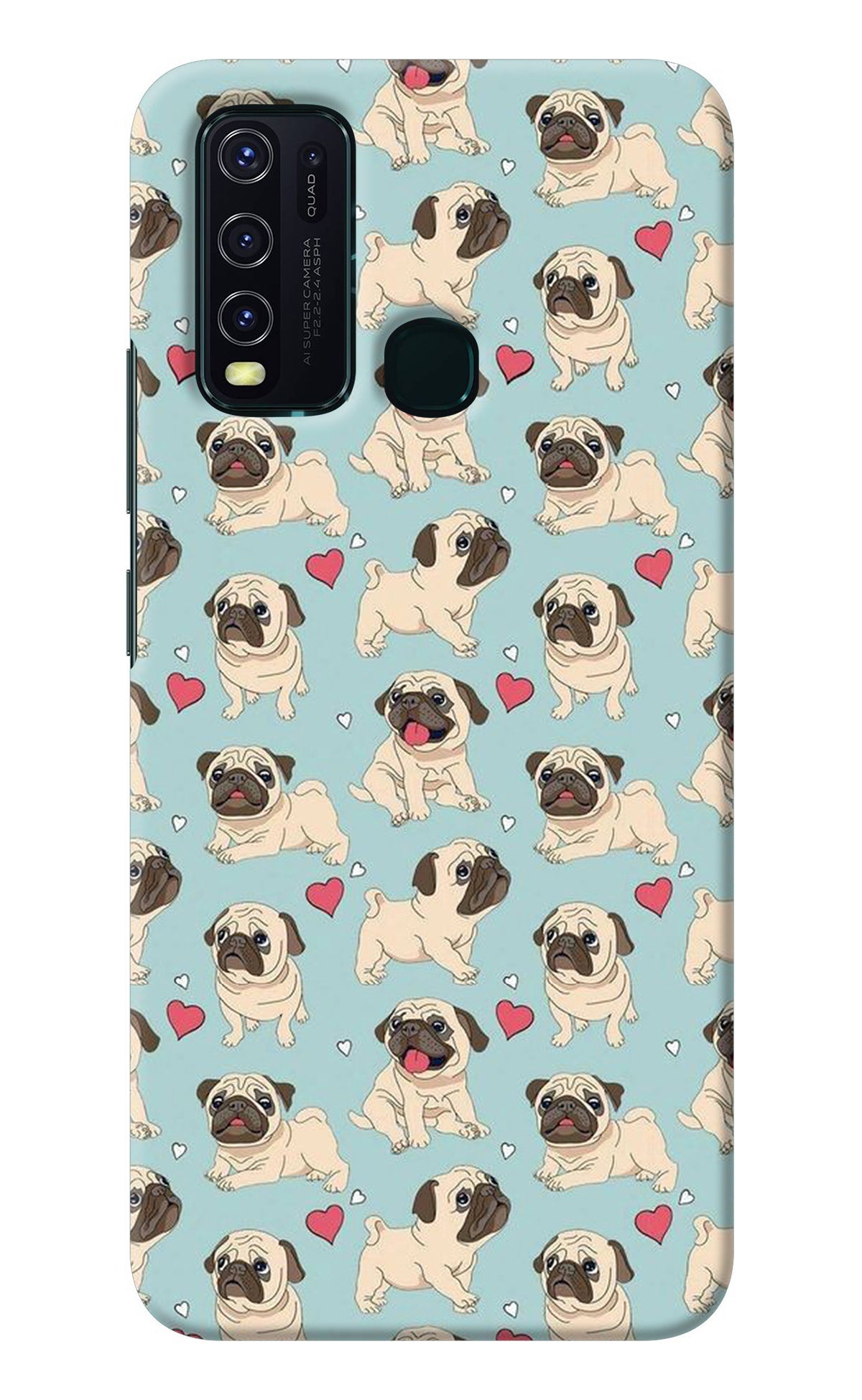 Pug Dog Vivo Y30/Y50 Back Cover