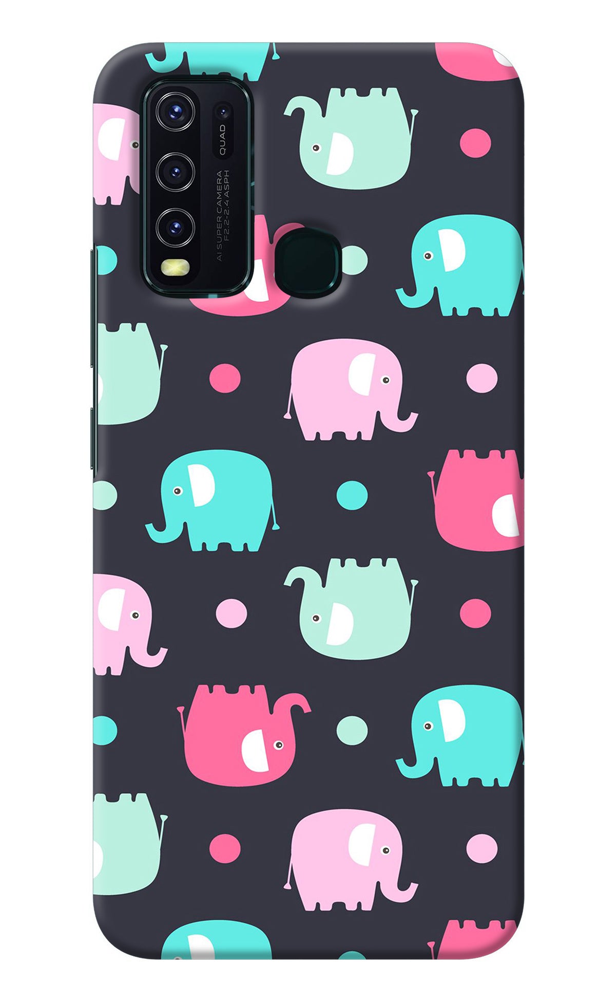 Elephants Vivo Y30/Y50 Back Cover