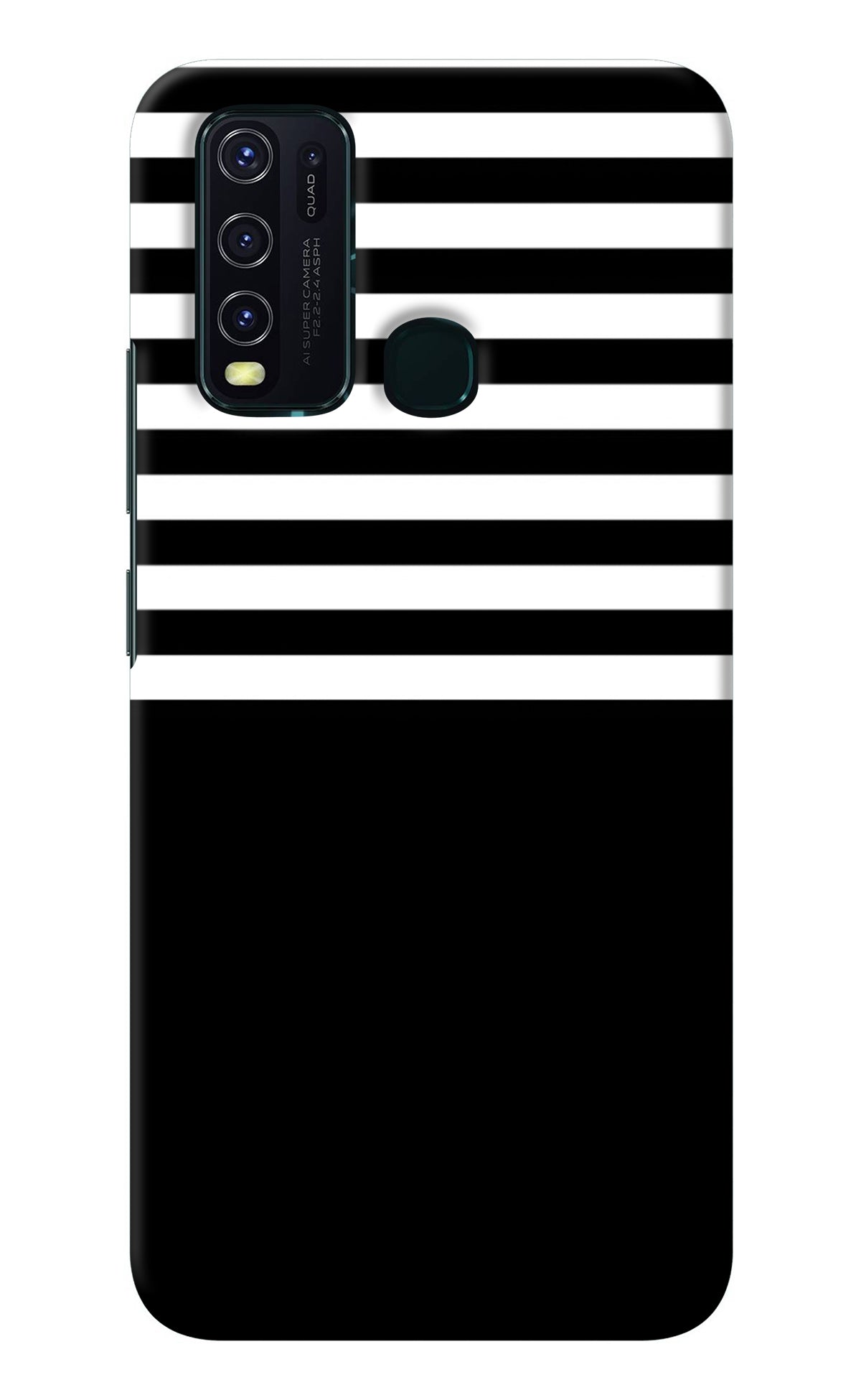 Black and White Print Vivo Y30/Y50 Back Cover