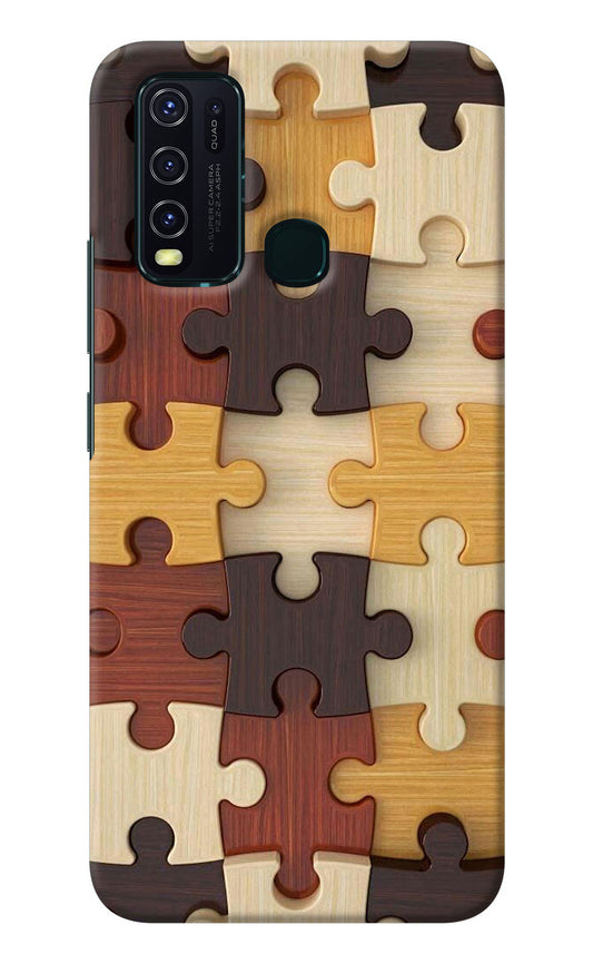 Wooden Puzzle Vivo Y30/Y50 Back Cover