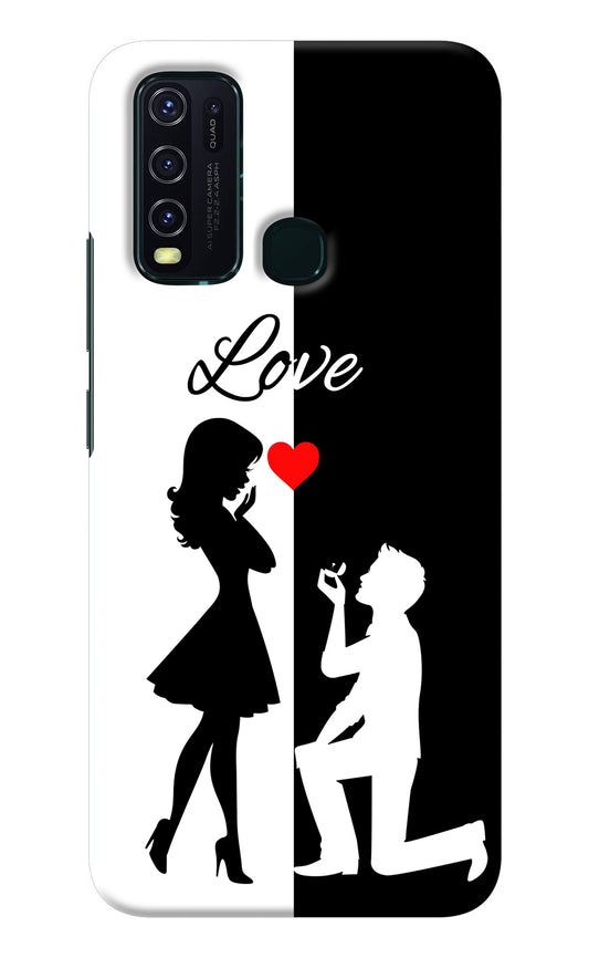 Love Propose Black And White Vivo Y30/Y50 Back Cover