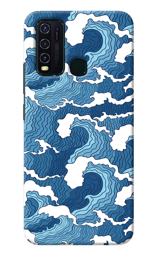 Blue Waves Vivo Y30/Y50 Back Cover