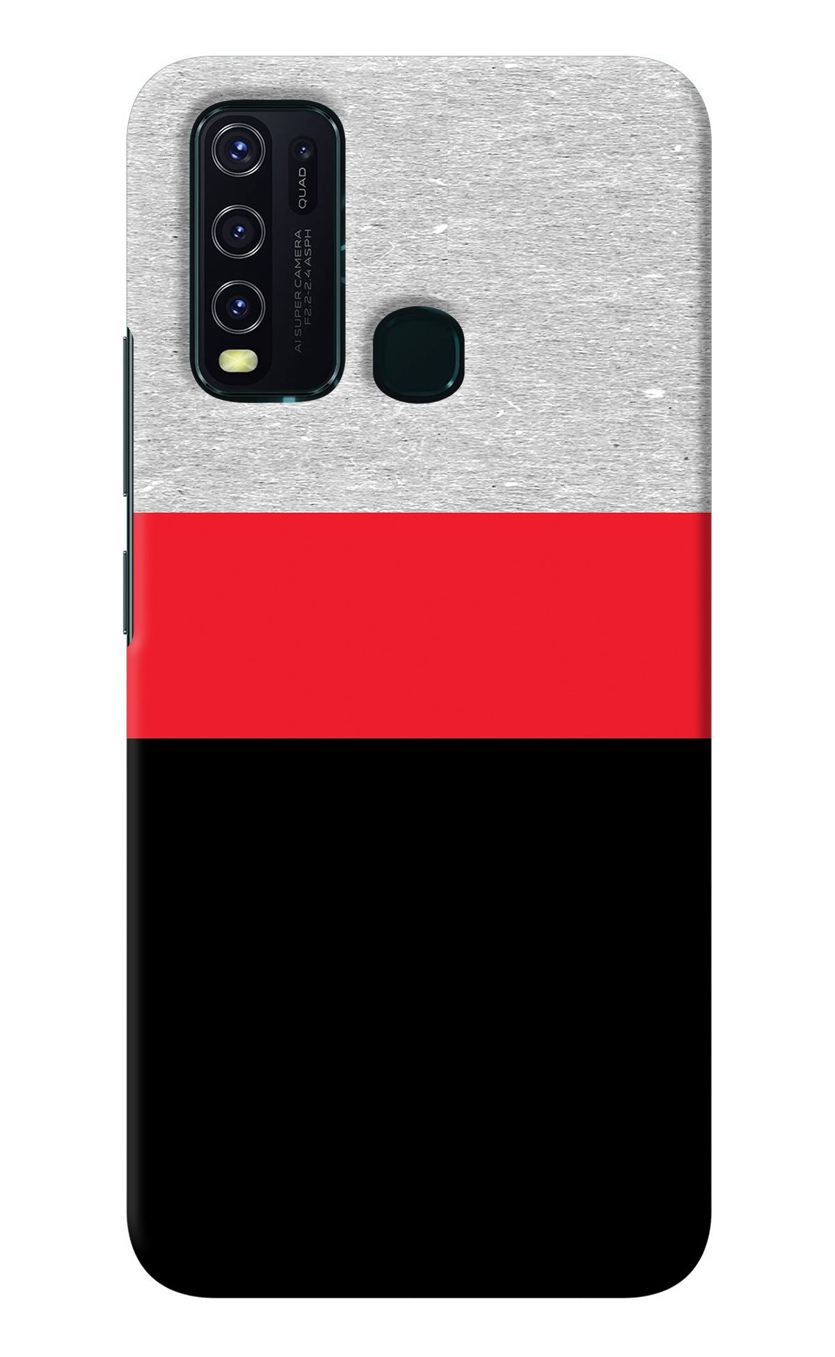 Tri Color Pattern Vivo Y30/Y50 Back Cover