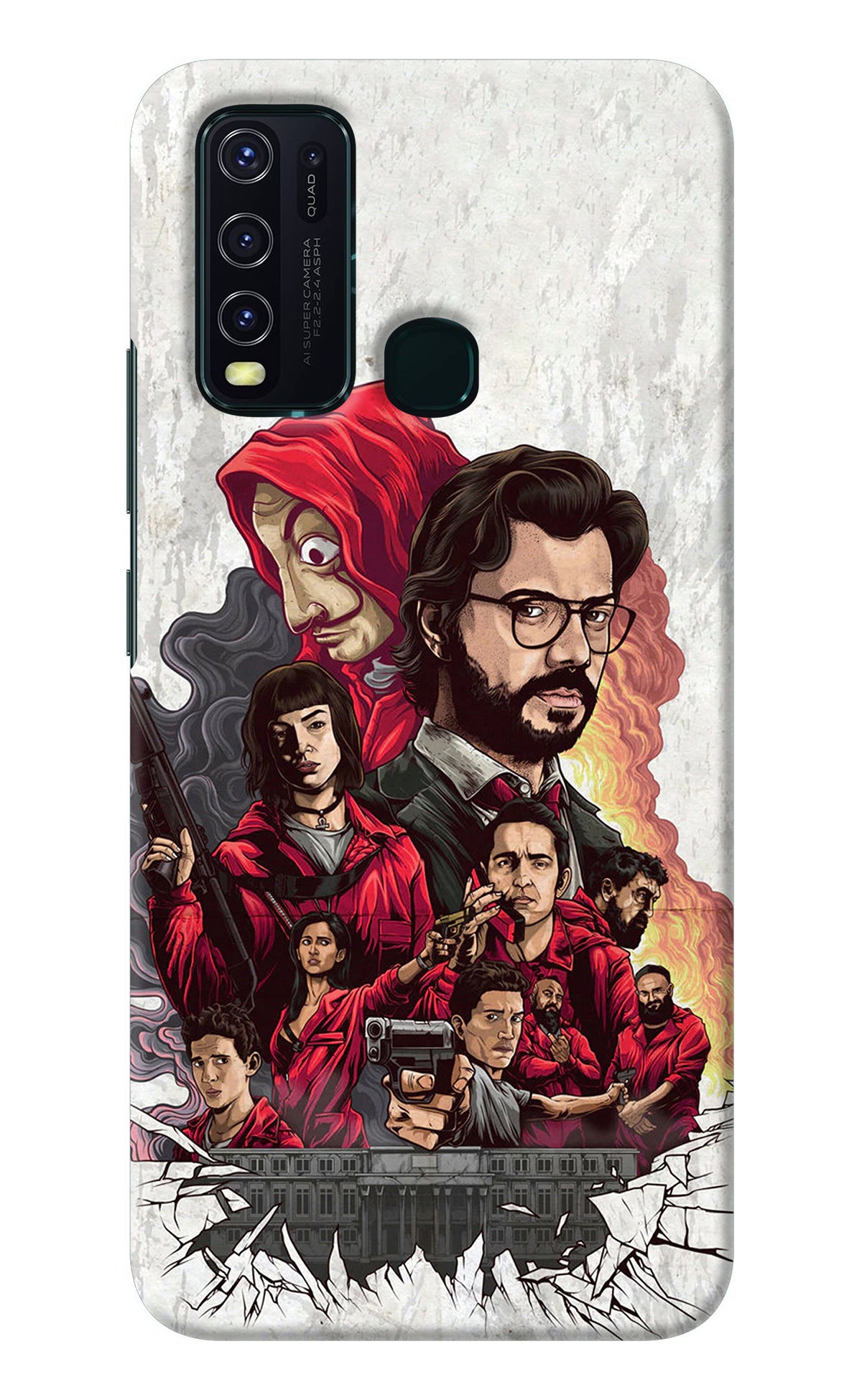 Money Heist Artwork Vivo Y30/Y50 Back Cover