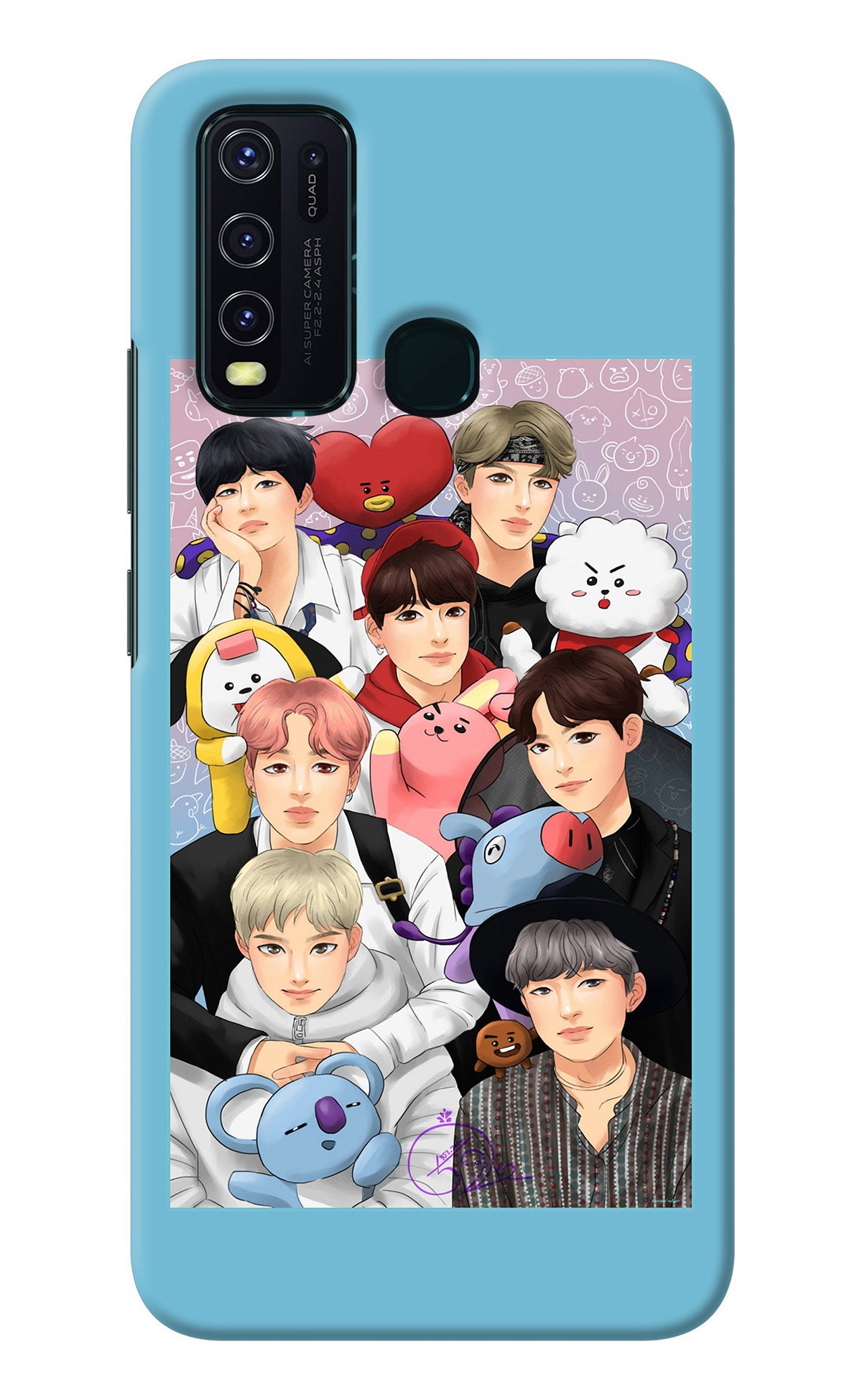 BTS with animals Vivo Y30/Y50 Back Cover