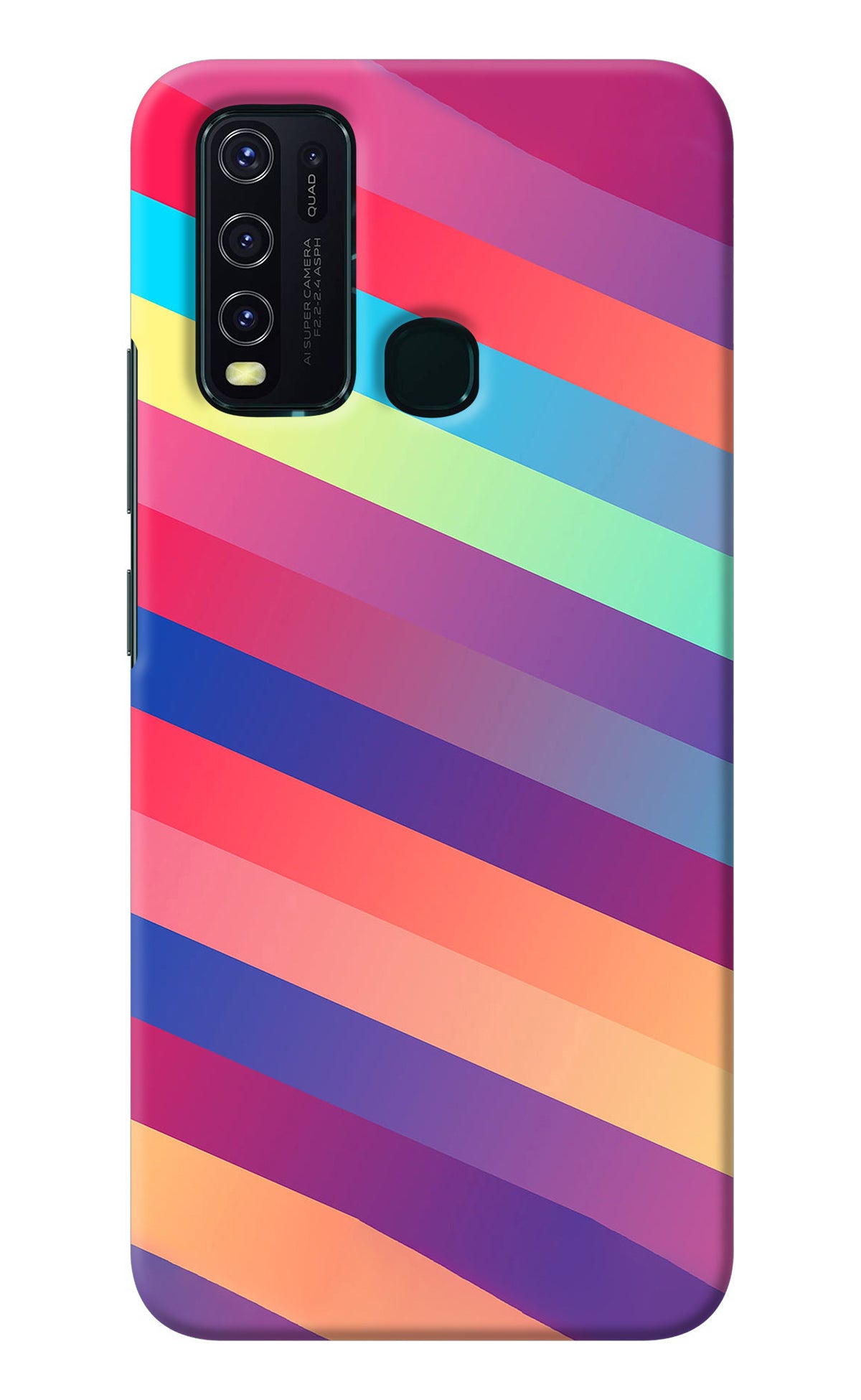 Stripes color Vivo Y30/Y50 Back Cover