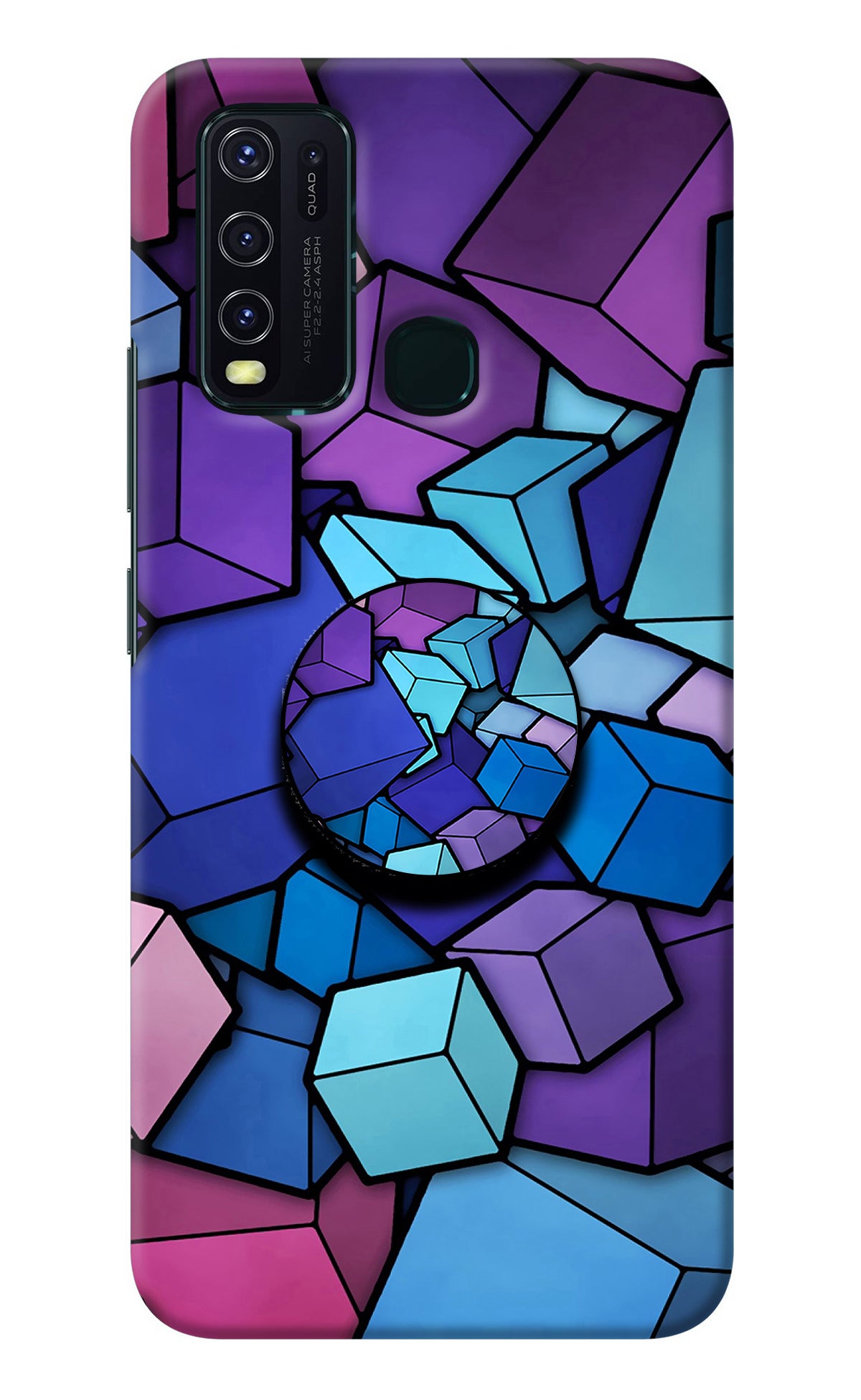 Cubic Abstract Vivo Y30/Y50 Pop Case