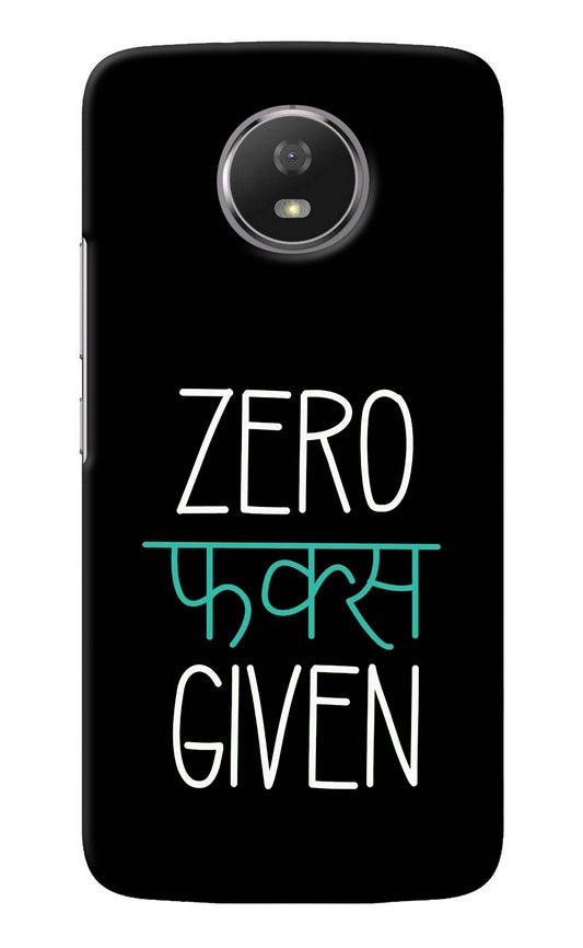 Zero Fucks Given Moto G5S Back Cover