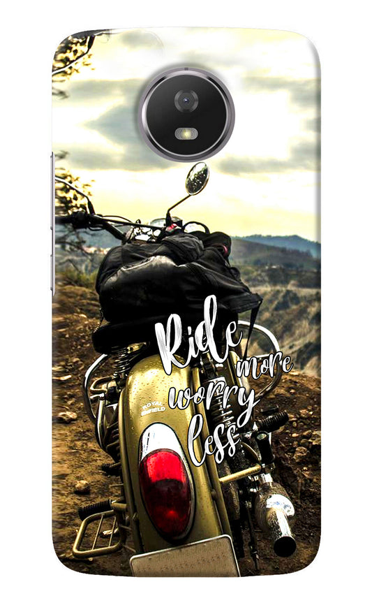 Ride More Worry Less Moto G5S Back Cover
