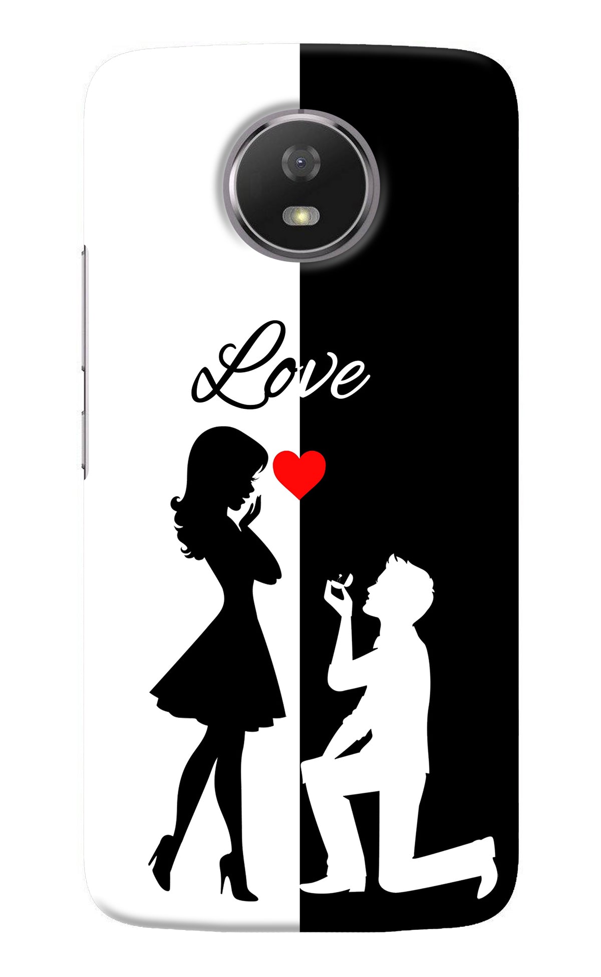 Love Propose Black And White Moto G5S Back Cover