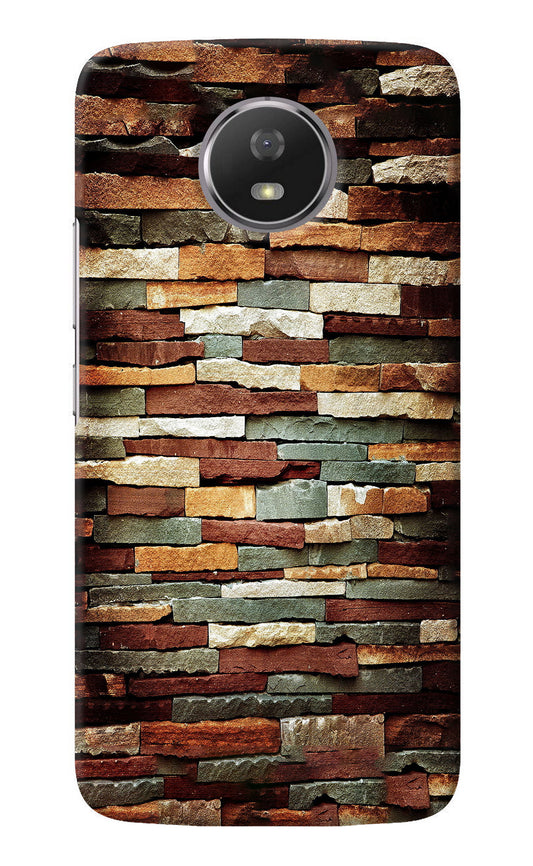 Bricks Pattern Moto G5S Back Cover